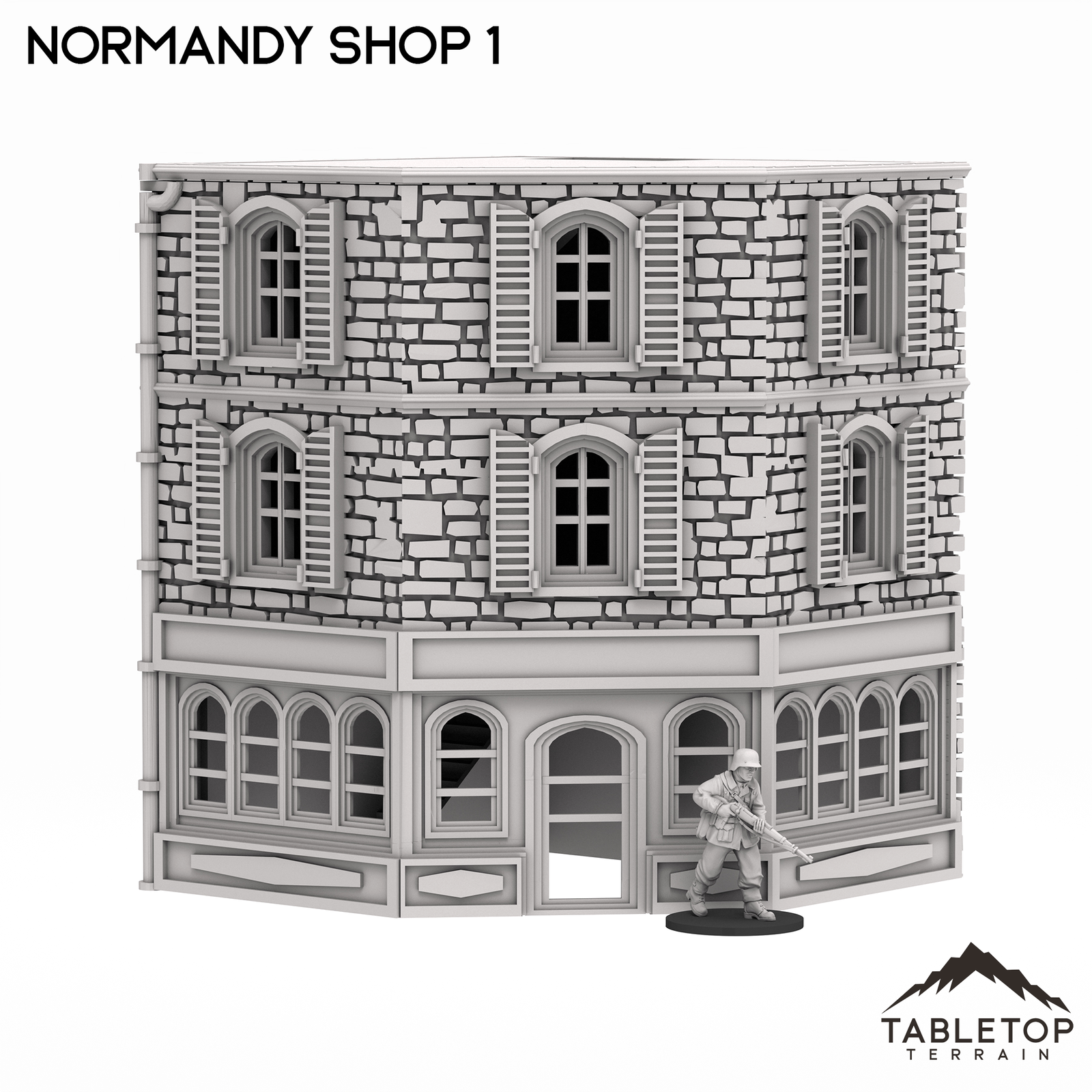 Normandy Town Square Pack - WWII Wargame Tabletop Terrain