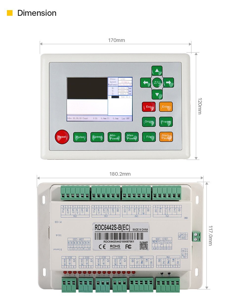 CO2 Laser Controller RuiDa RDC6442S DSP Controller System for Cutting Engraving