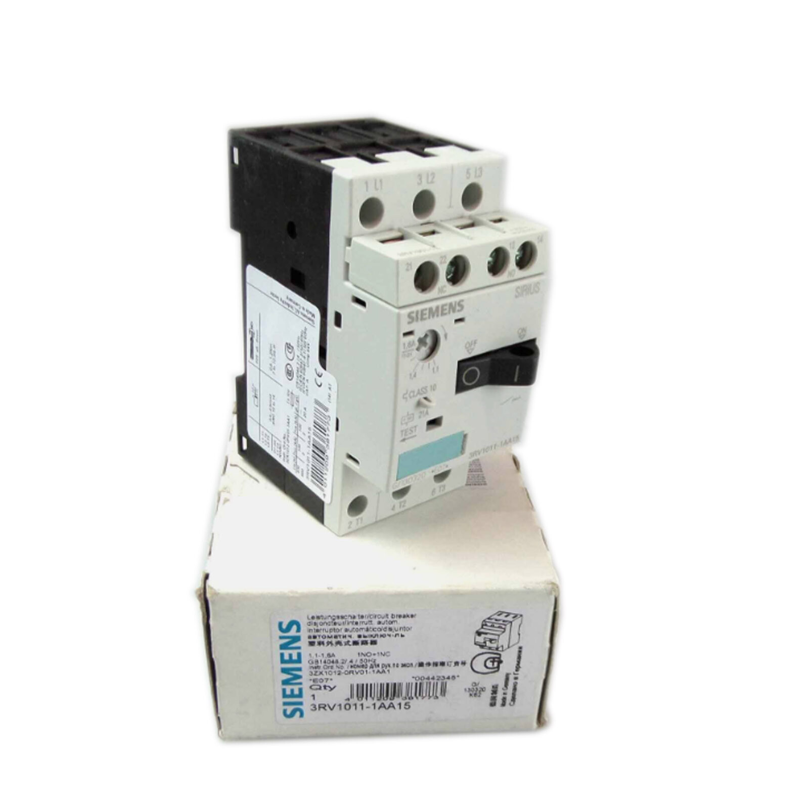 1PC Brand New Siemens breaker 3RV1011-1AA15 1.1-1.6A