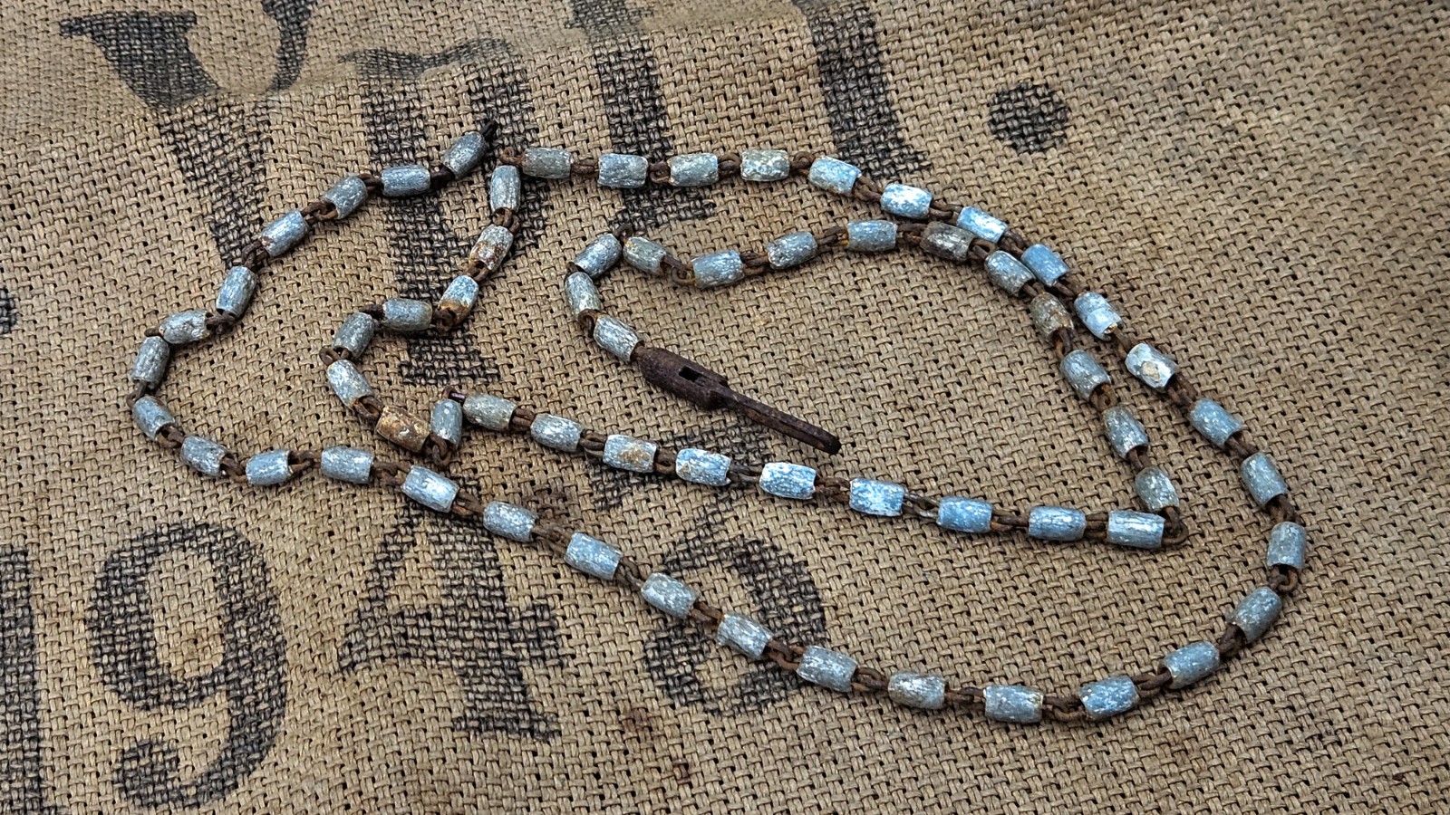 WW2 ORIGINAL GERMAN MAUSER 98k RIFLE CLEANING CHAIN RELIC from KURLAND