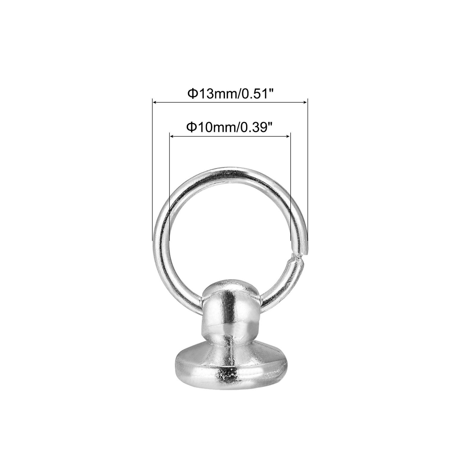 0.5" Toroidal Joint Button Pin Rivets Screw Silver 20 Pcs