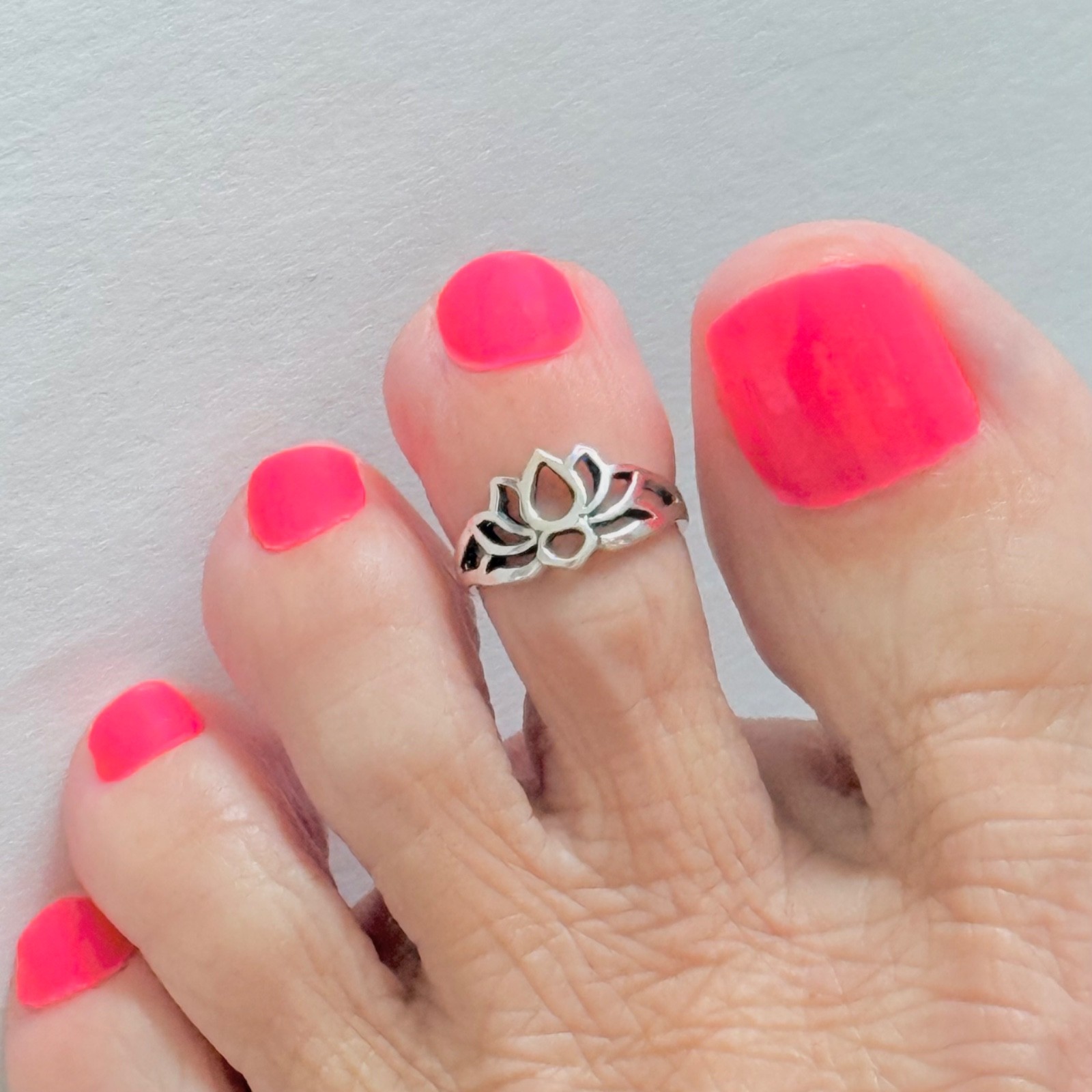 Sterling Silver Lotus Toe Ring, Flower Ring, Silver Rings, Spirit Flowers