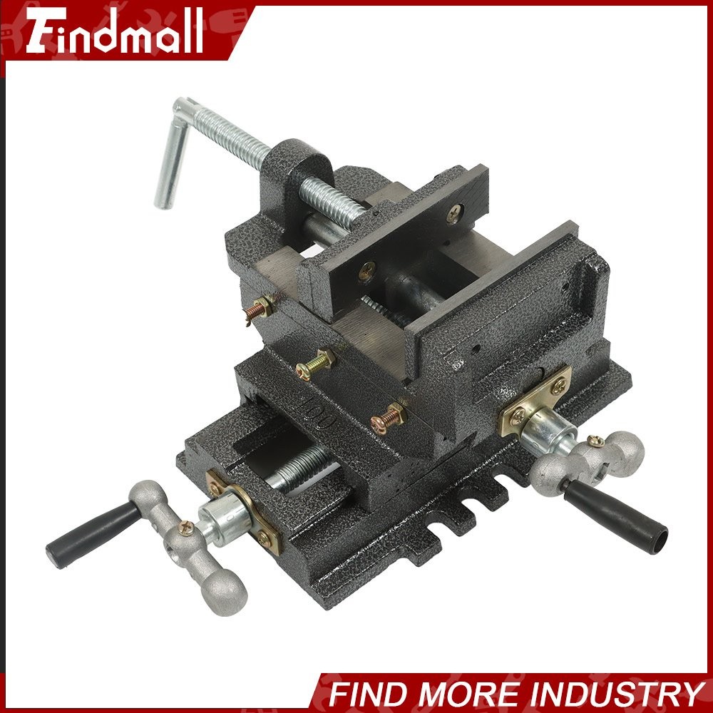 4" Cross Drill Press Vise X-Y Clamp Heavy Duty Machine Slide Metal Milling 2 Way
