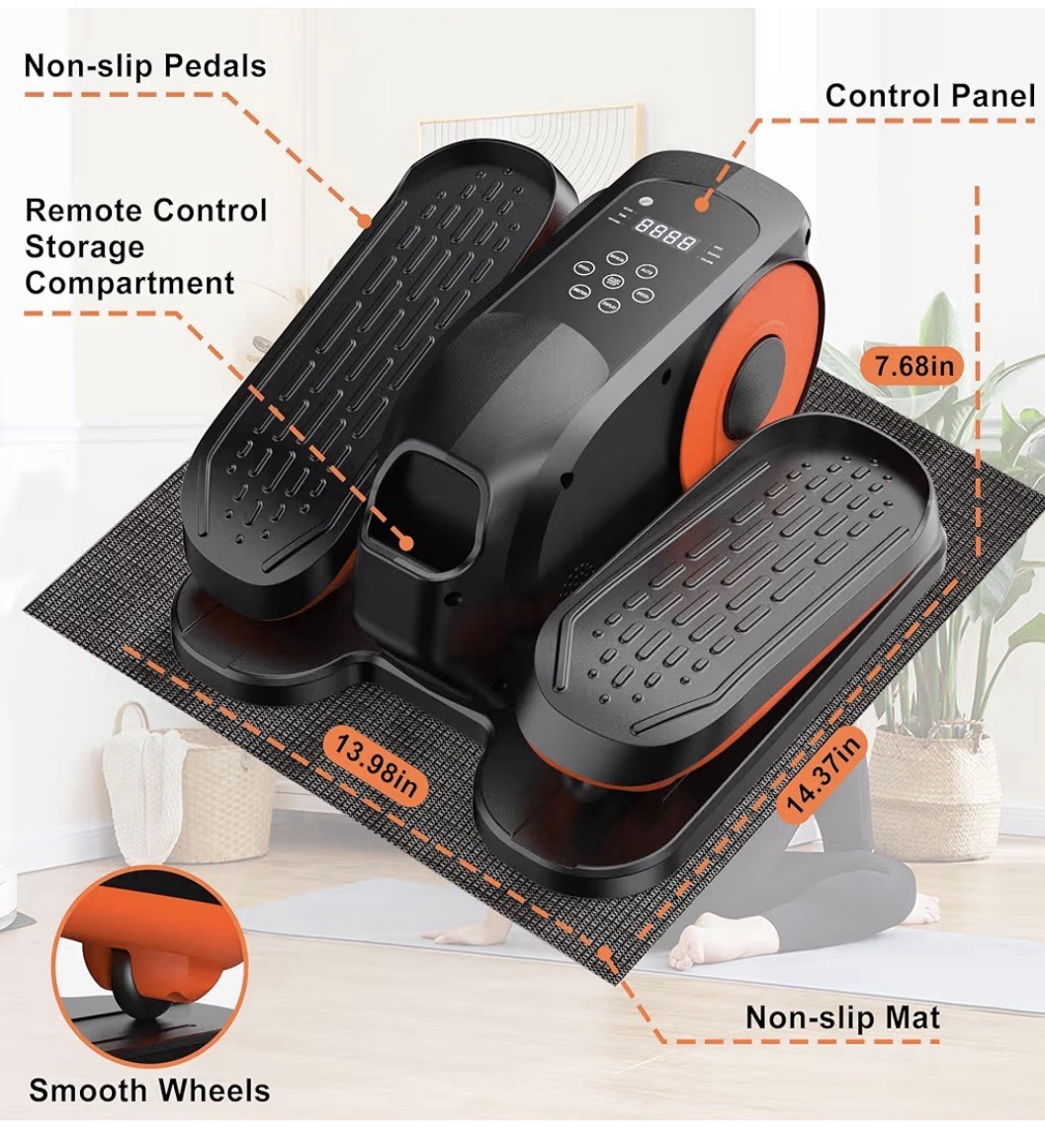 Putnen Mortorized Electric Elliptical Under Desk Trainer Portable