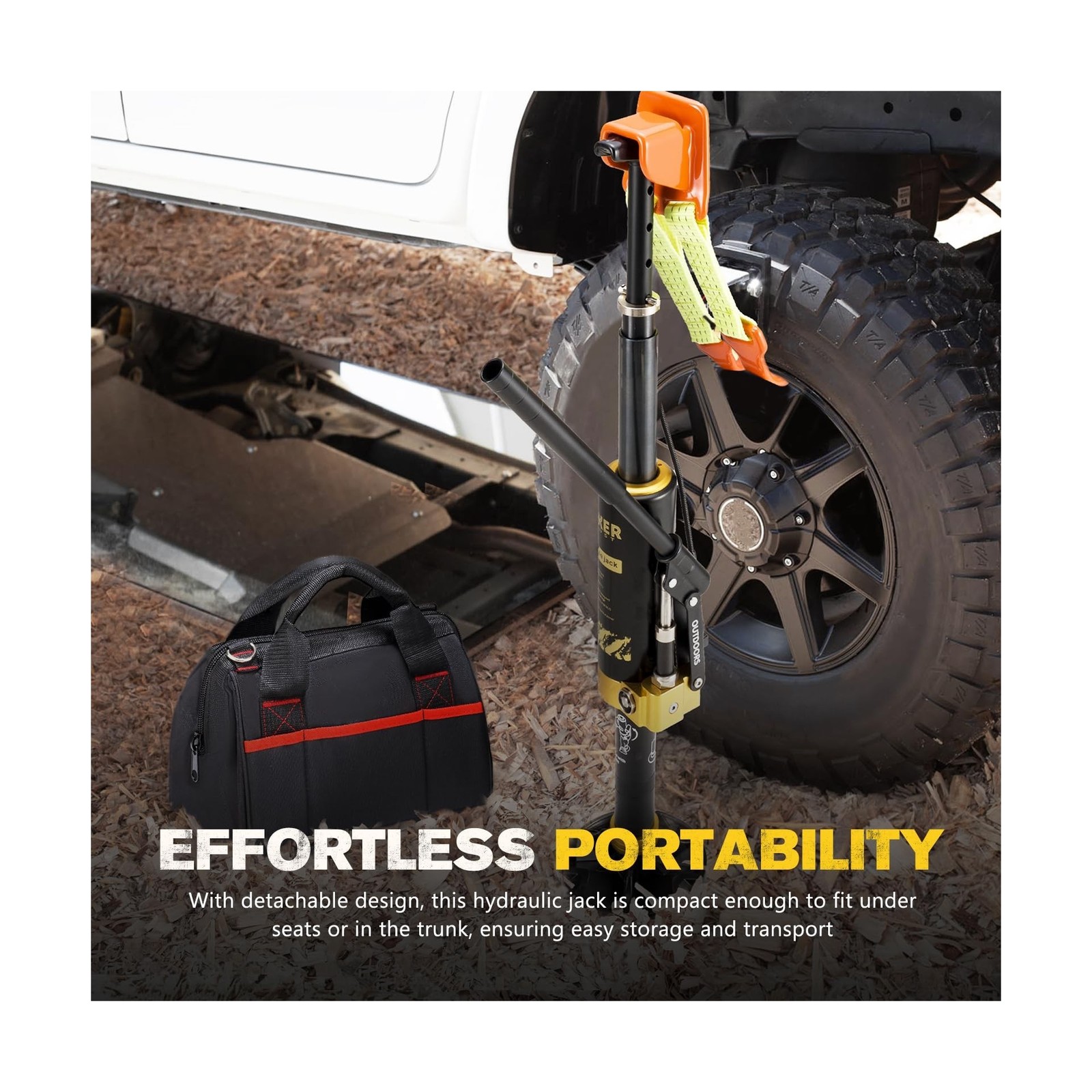 BUNKER INDUST Portable Hydraulic Recovery Jack with Lift Mate, 4x4 Off Road L...