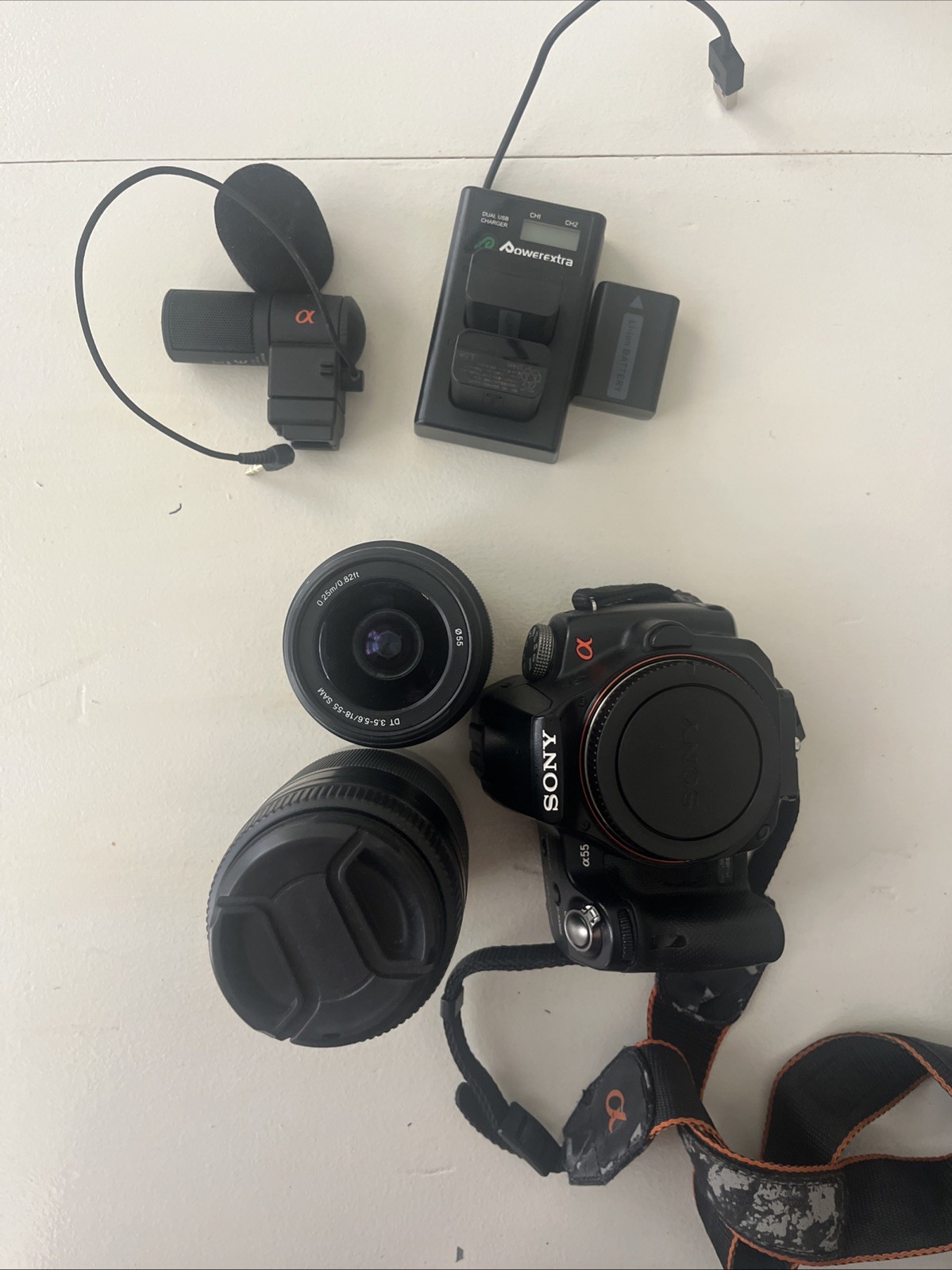 Sony A-Mount Lens & Accessory Bundle (Camera Body for Parts)