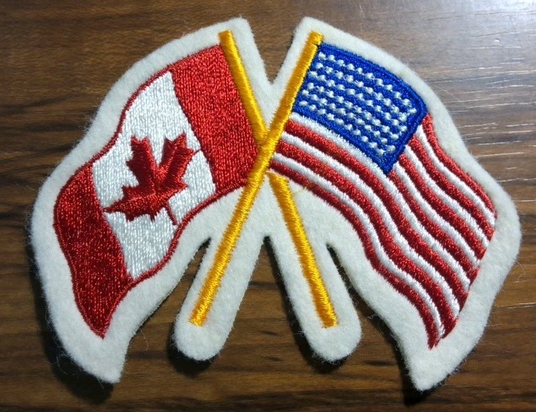 UNITED STATES & CANADA FLAGS PATCH