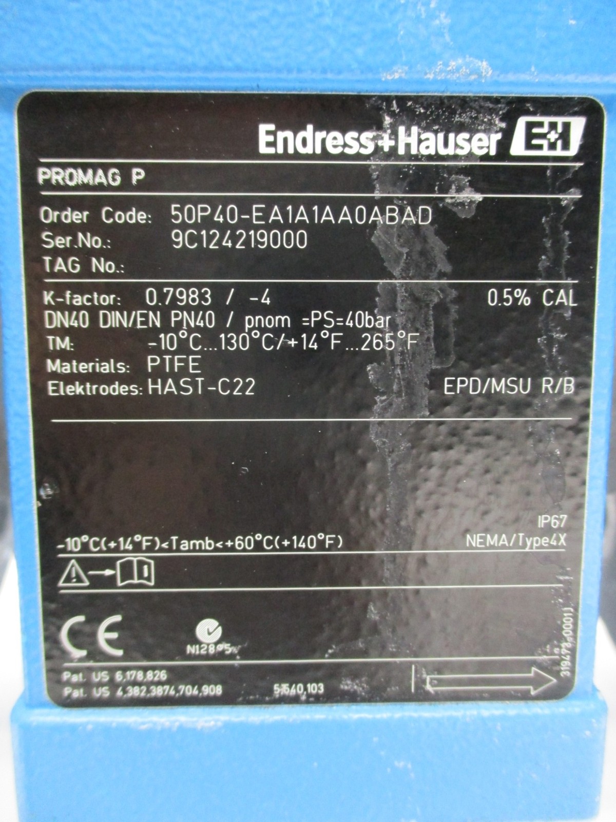 ENDRESS+HAUSER 50P40-EA1A1AA0ABAD UNMP