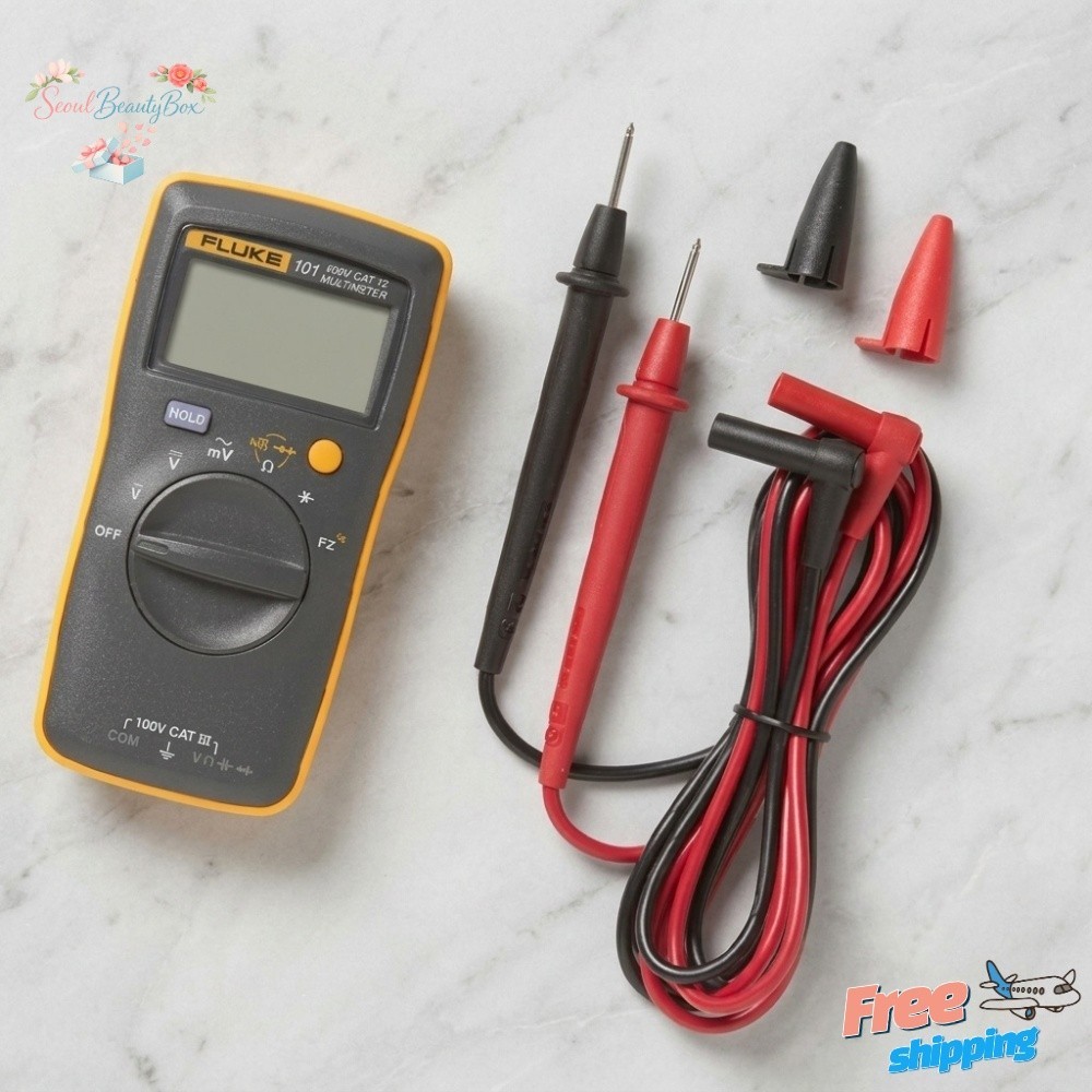 Fluke 101 Basic Digital Pocket Multimeter CAT III 600V 6000-Count DC Voltage