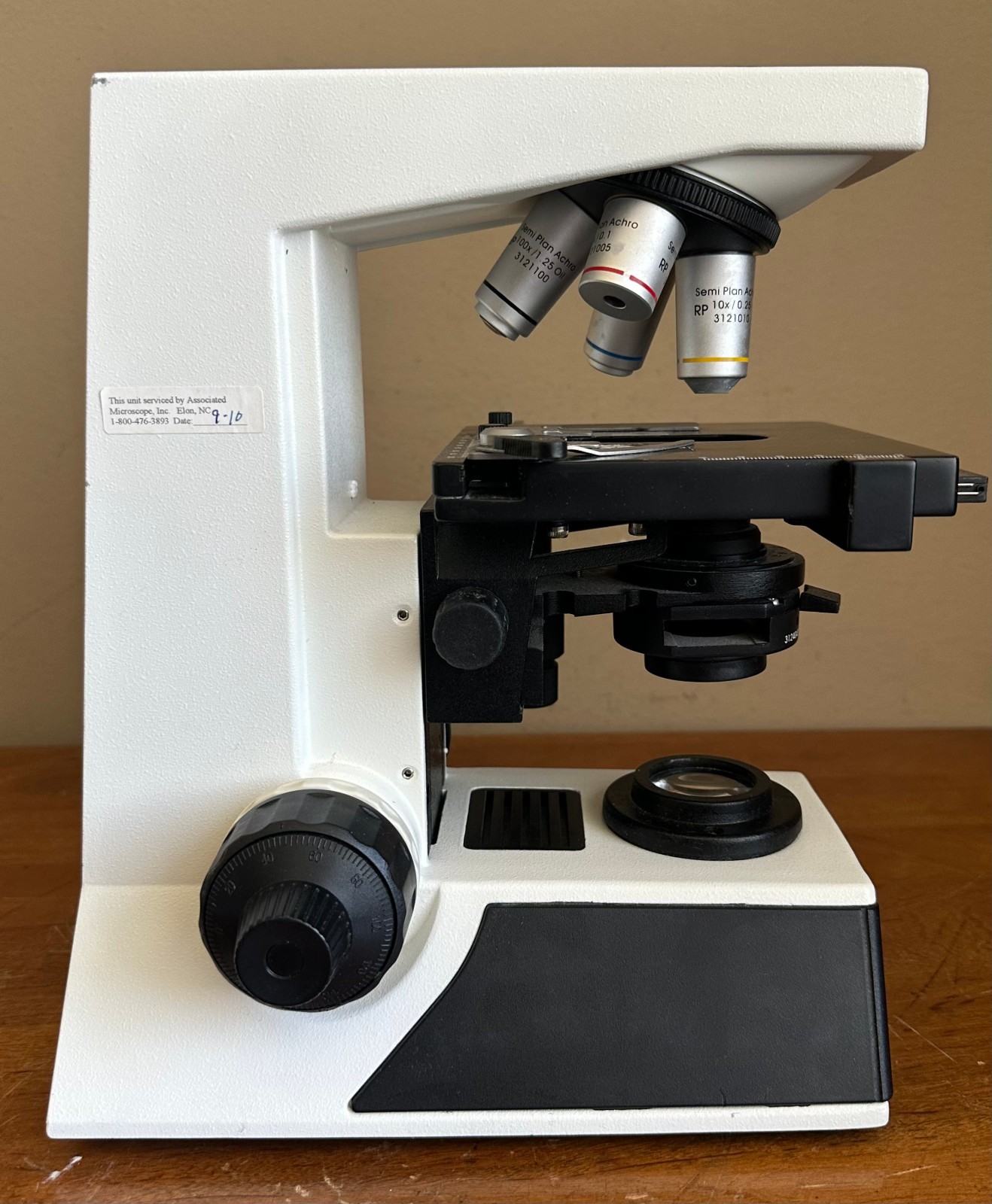 Seiler Instrument Microlux III Binocular Microscope w/4x 10x 40x 100x Objectives