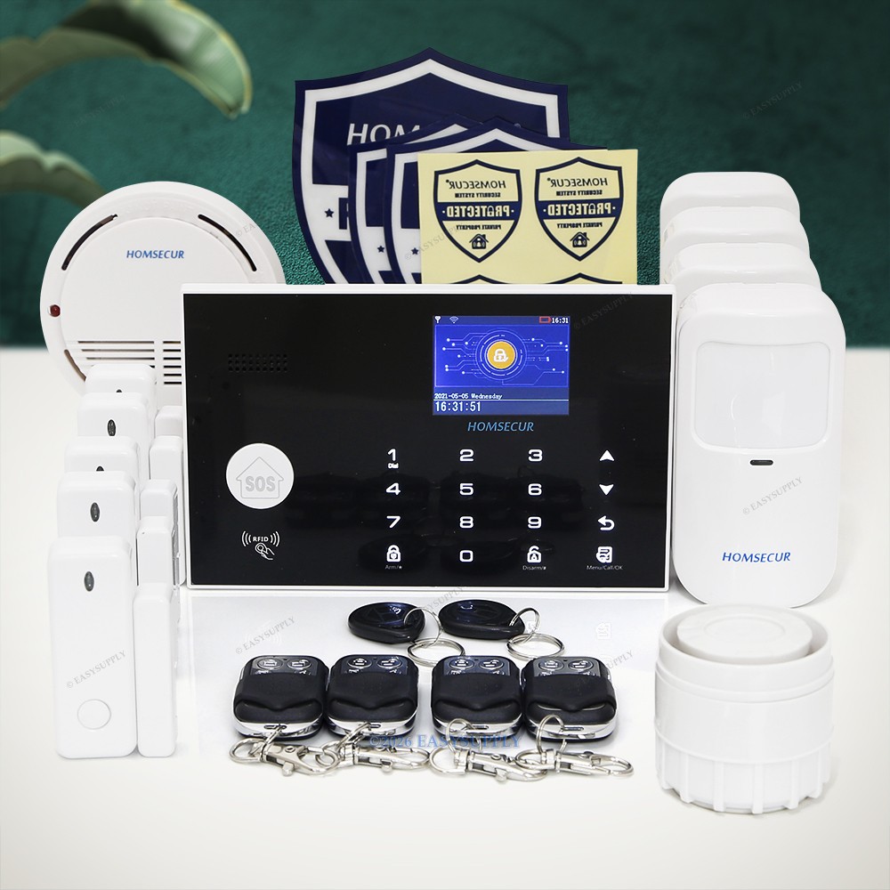 HOMSECUR Wireless&Wired WIFI SMS Autodial Burglar Alarm System
