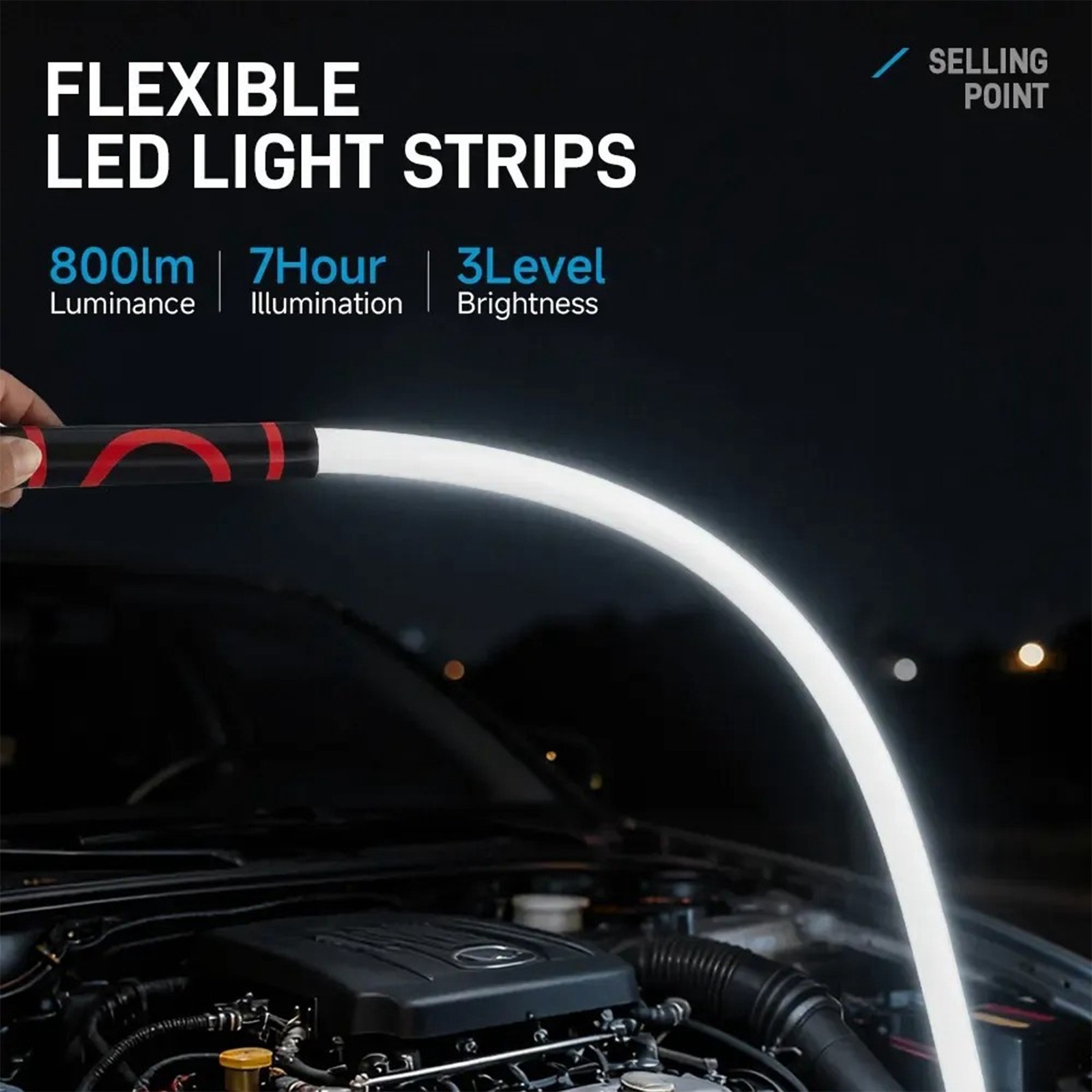 Flexible LED Flashlight Stick,Work Light with High- LED D1U47579