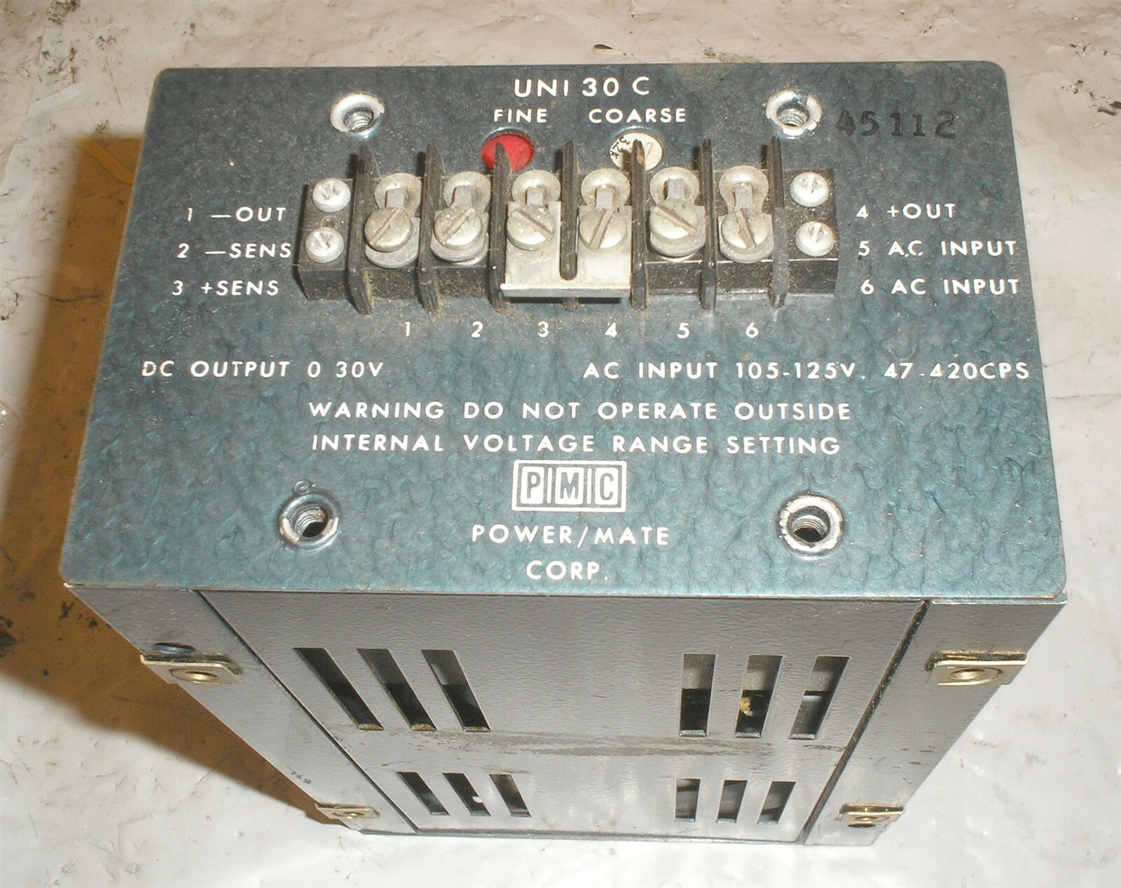 Power Mate PMC UNI-30C Power Supply