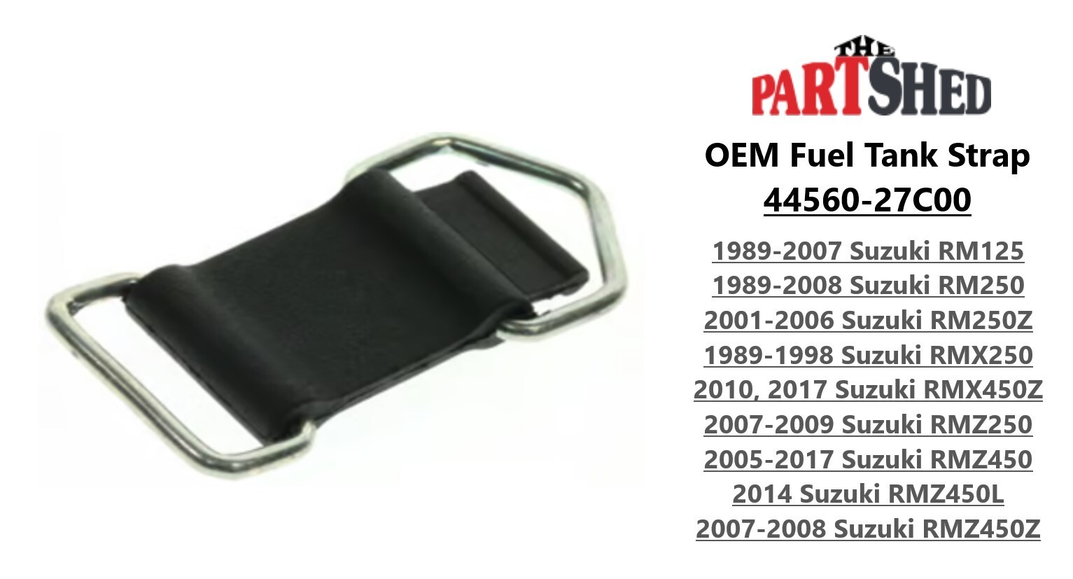 New OEM Suzuki Fuel Gas Tank Rubber Strap RM125 RM250 RMZ 250 450 RMX 1989 Up
