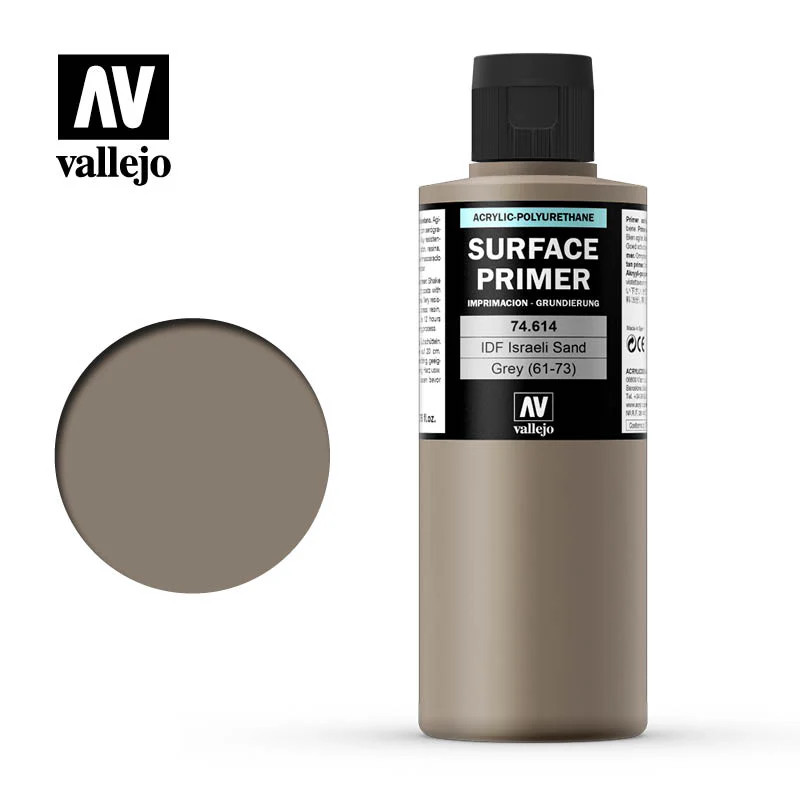 Vallejo Surface Primer 74.614 IDF Israeli Sand Grey 61-73 200ml'