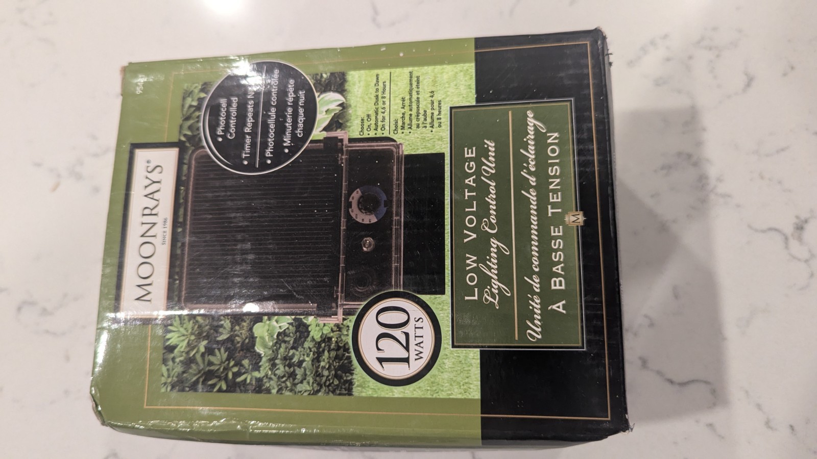 Moonrays 95431 Low Voltage Lighting Control Transformer 120W 12V Timer Photocell