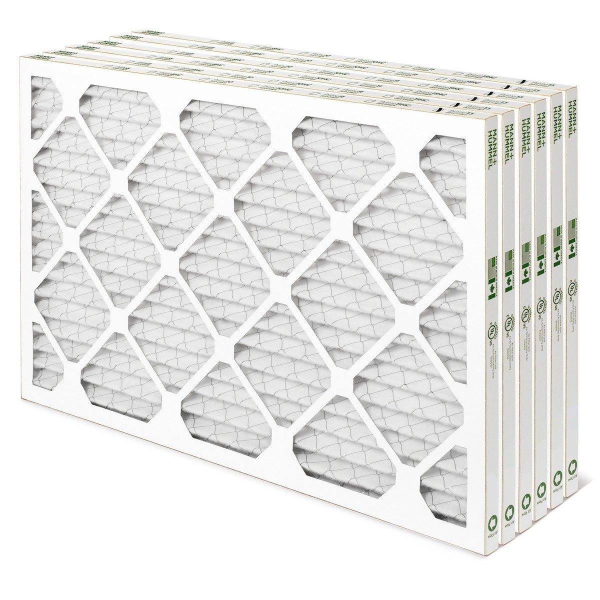 15x20x1 MERV 8 Pleated AC Furnace Air Filters.    6 Pack