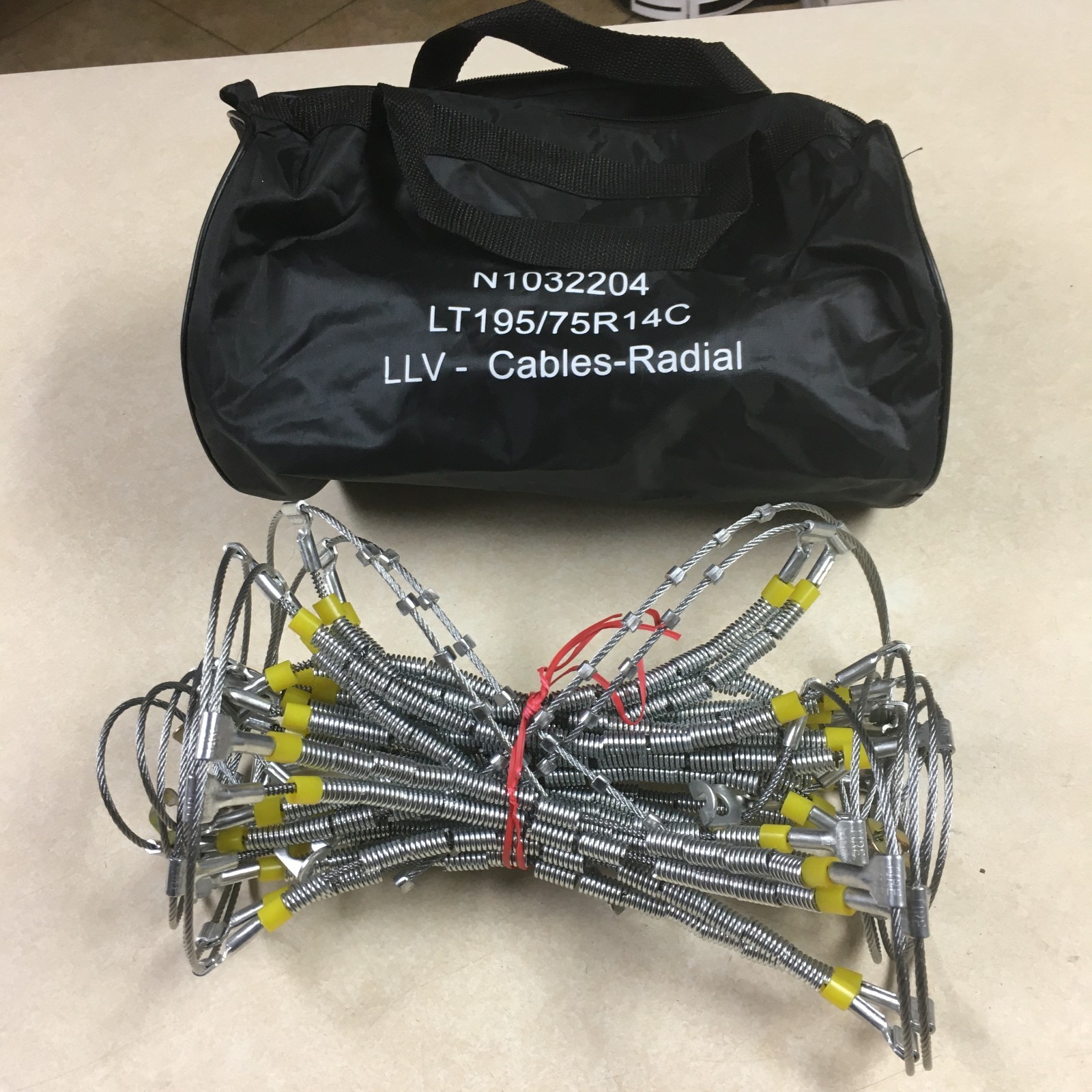Set of 2 - Car Tire Cable Radial Snow Chains LT195/75R/14C - Postal LLV N1032204