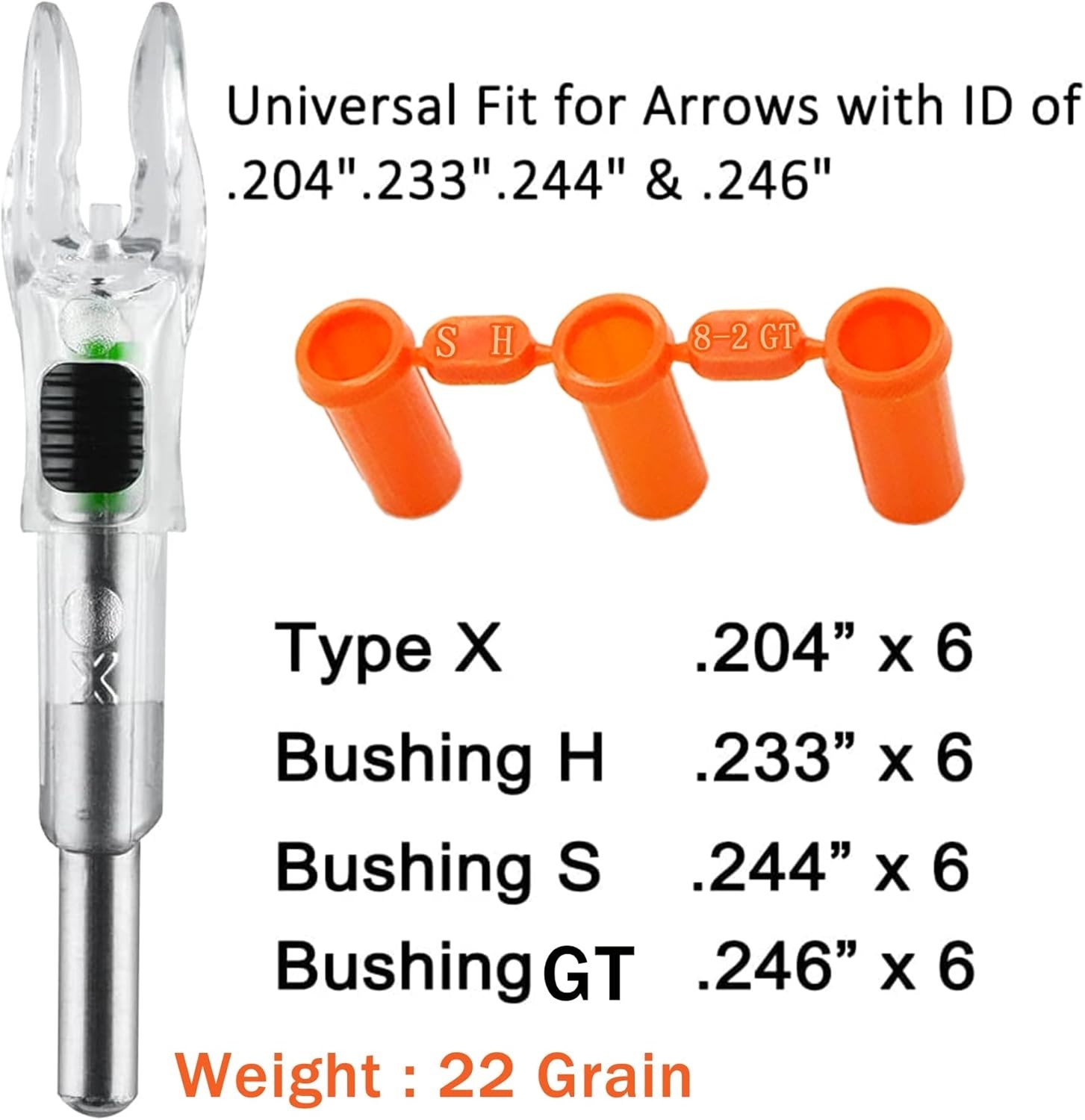 6PCS Versatile LED Arrow Nocks with Easy Switch - Compatible with Multiple Sizes