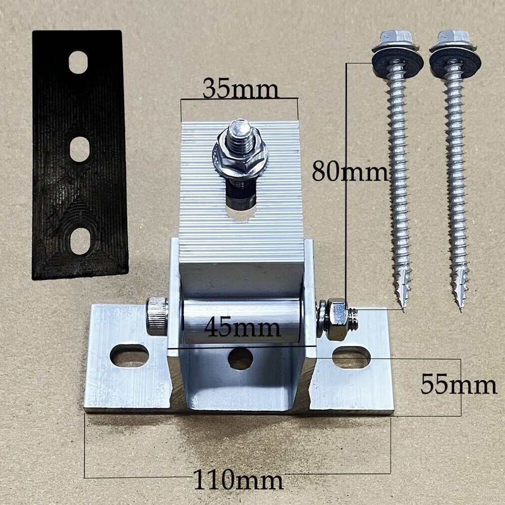 Solar Panel Rotatable With Angle-Bracket Roof Mounting Attachment