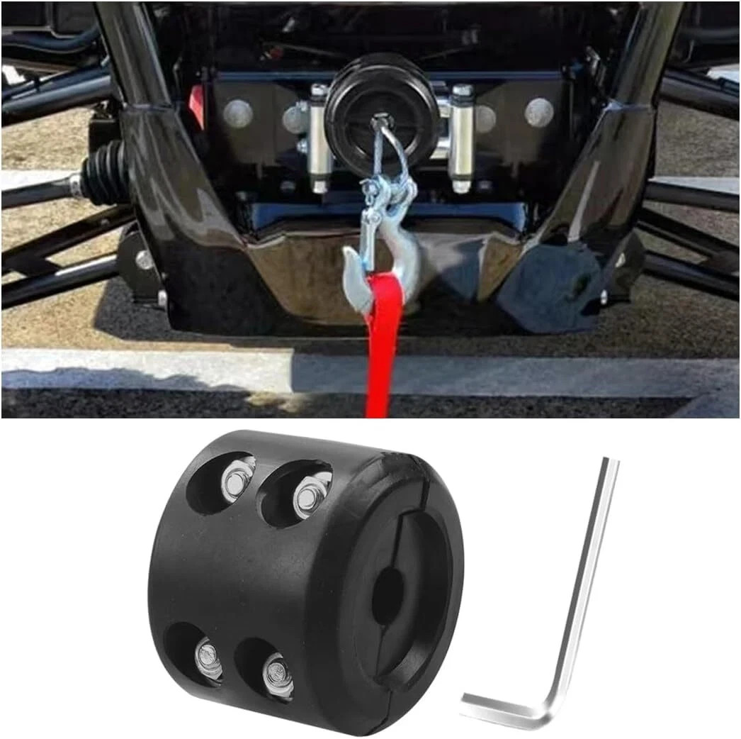 Winch Rope Hook Rubber Stopper With Stainless Steel Screws And Nuts For ATV/UTV