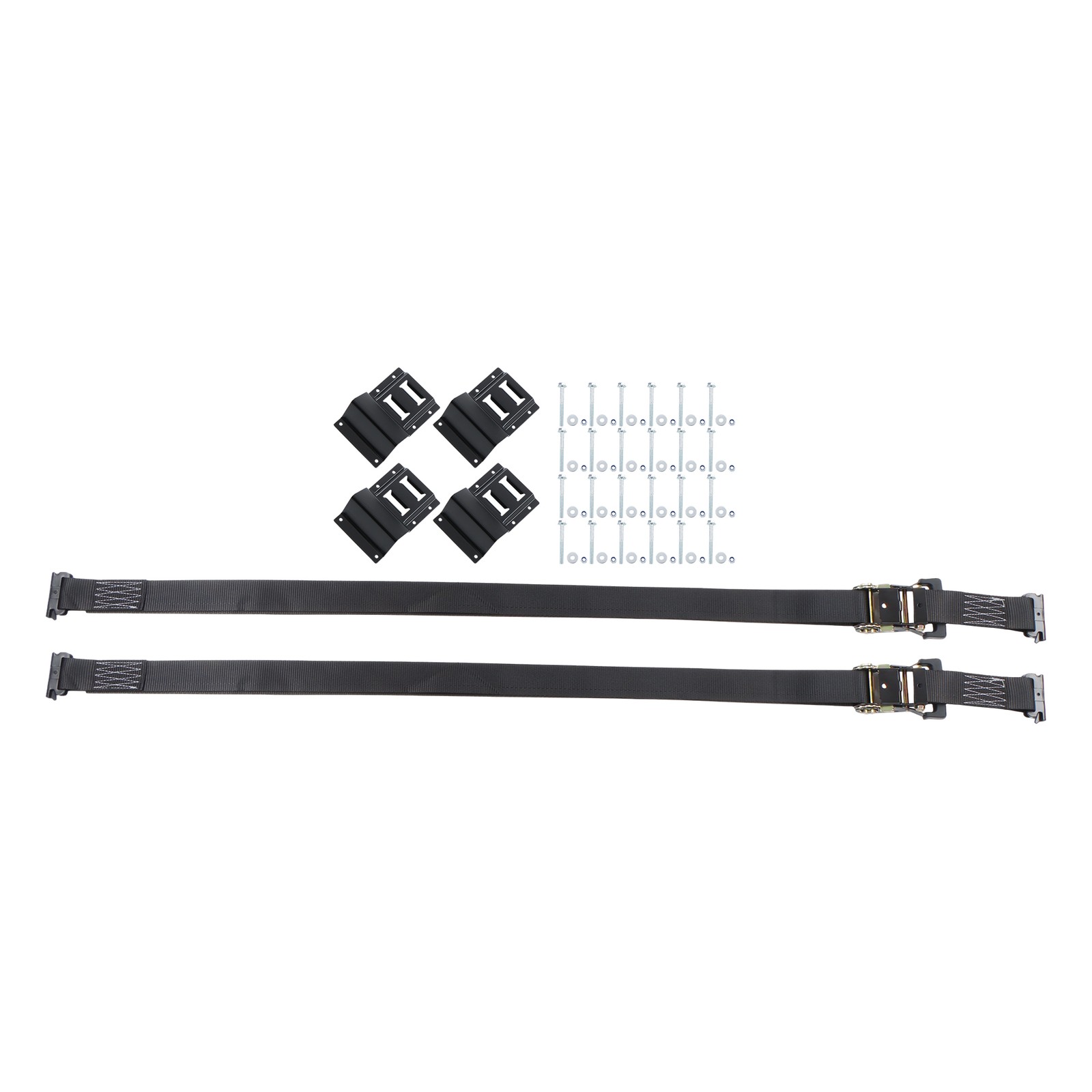 LABLT Secure Cargo E Track Wheel Chock System Ratchet Tie Down Straps Durable