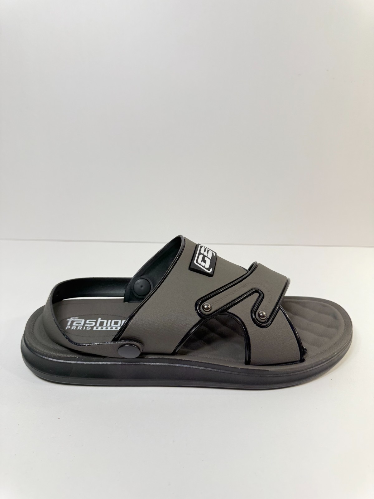 0838 Fashion Prris Mens Sandals Grey/Black-EU 44, US 10 Mens
