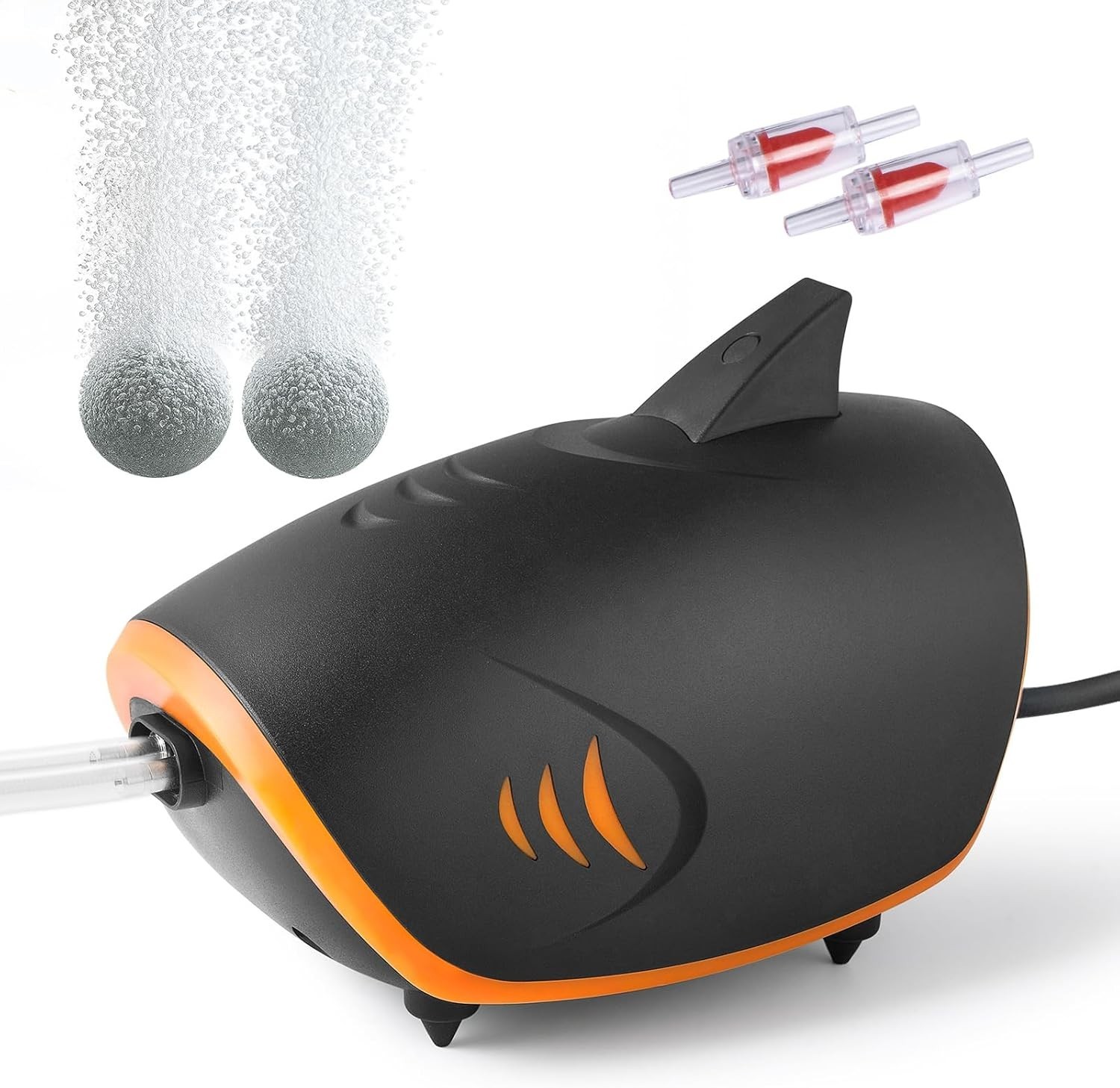 110GPH Powerful Aquarium Air Pump: Quiet 2-Outlets Aquarium Aerator, Adjustable