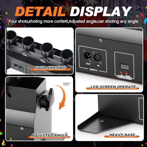 Professional Electric Confetti Cannon Machine Launcher Metal Confetti Blower