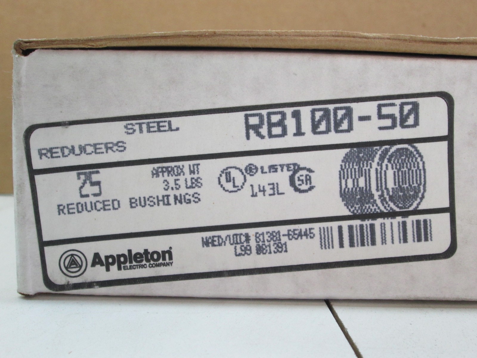 (5pcs) Appleton RB100-50 Steel Reducing Reducer Bushing 1" x 1/2" Conduit Thread