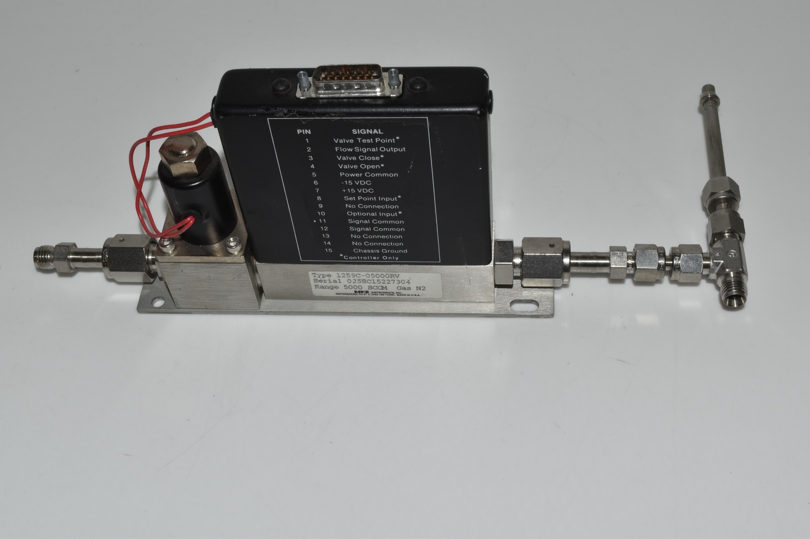 MKS INSTRUMENTS INC MASS FLOW CONTROLLER TYPE 1259C-05000RV 5000 SCCM (SPI45)