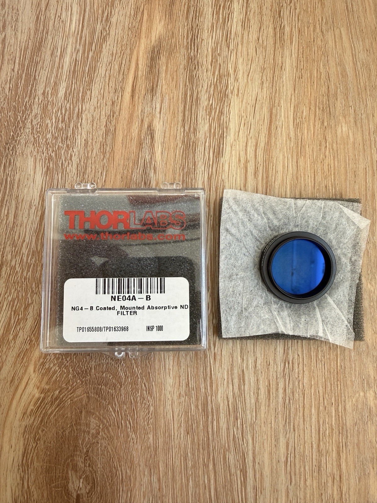 Thorlabs NE04A-B Ø25mm Mounted Absorptive ND Filter BBAR Coating 650-1050nm SM1