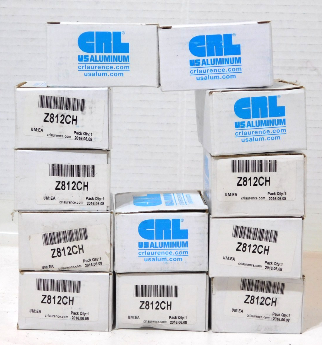 12 NIB CRL Z812CH Chrome Z-Series Square Type Flat Base Zinc Clamp 1/2" Glass