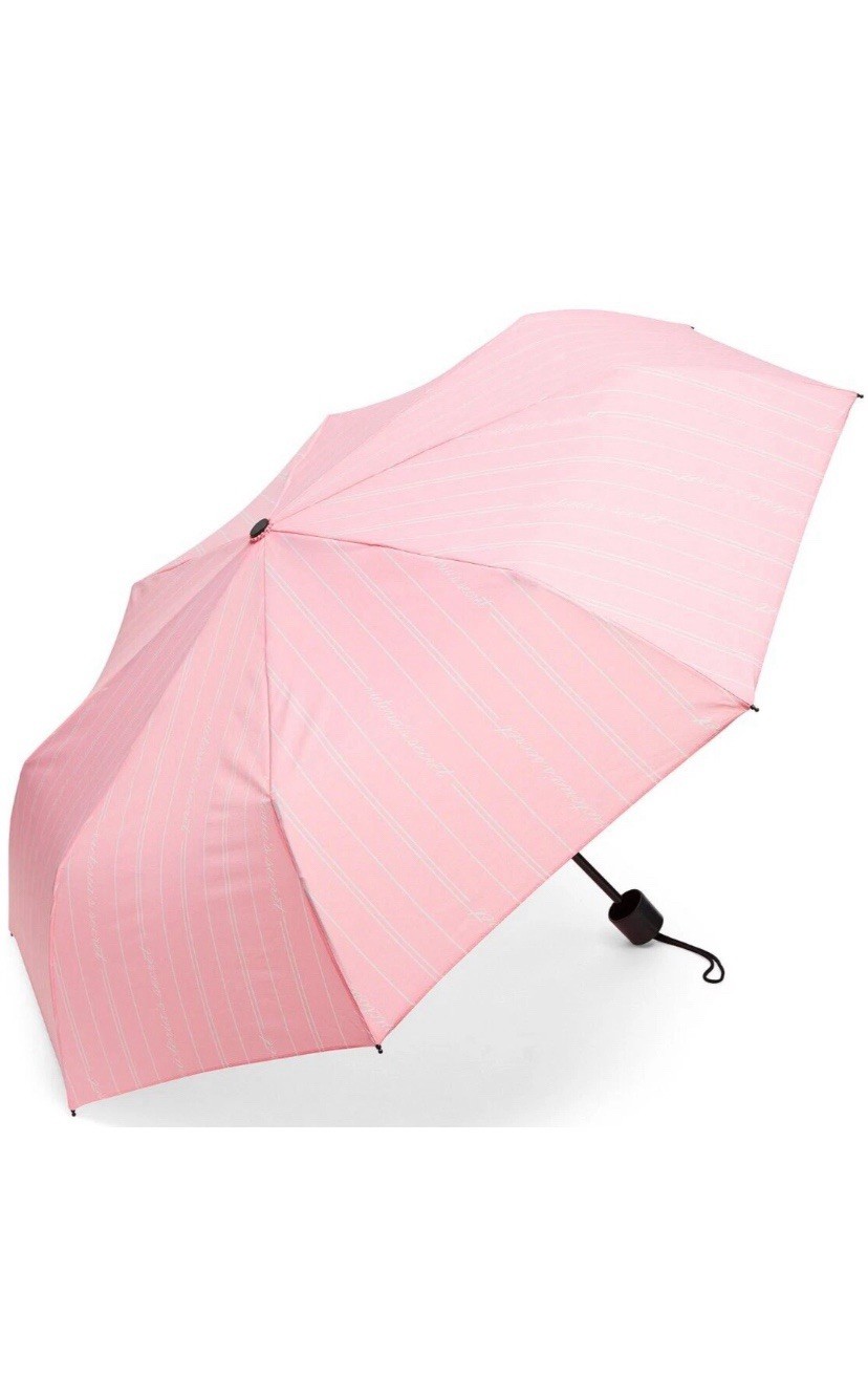 VICTORIA SECRET Umbrella VS Pink White Stripe NWT Spring 2025