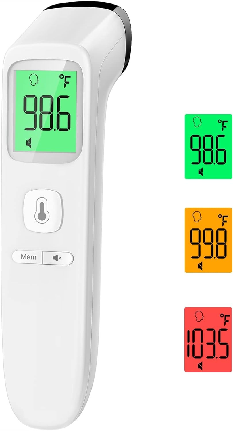 No-Touch Thermometer for Adults and Kids, White Accurate Digital Baby Thermomete