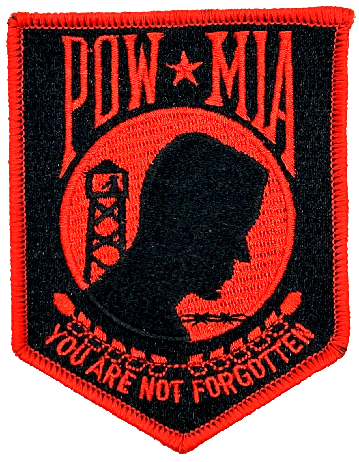POW*MIA YOU ARE NOT FORGOTTEN MILITARY EMBROIDERED IRON ON PATCH EE-243