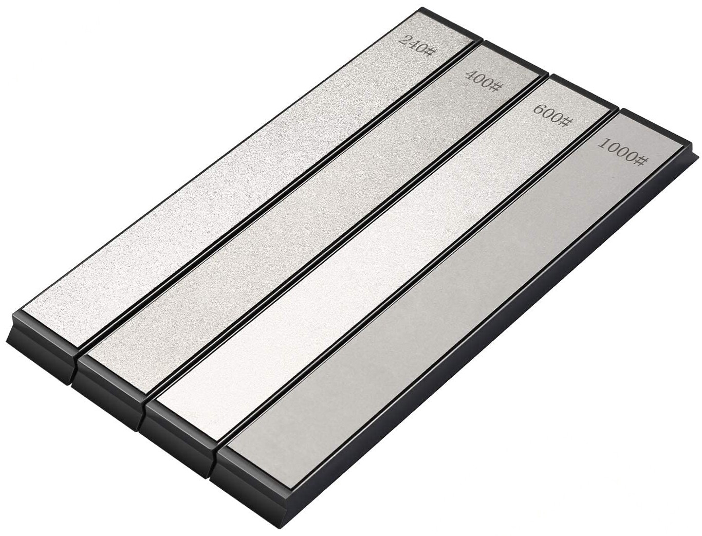4Pack Diamond Sharpening Stones Set Kitchen Knife Sharpener 240/400/600/1000Grit