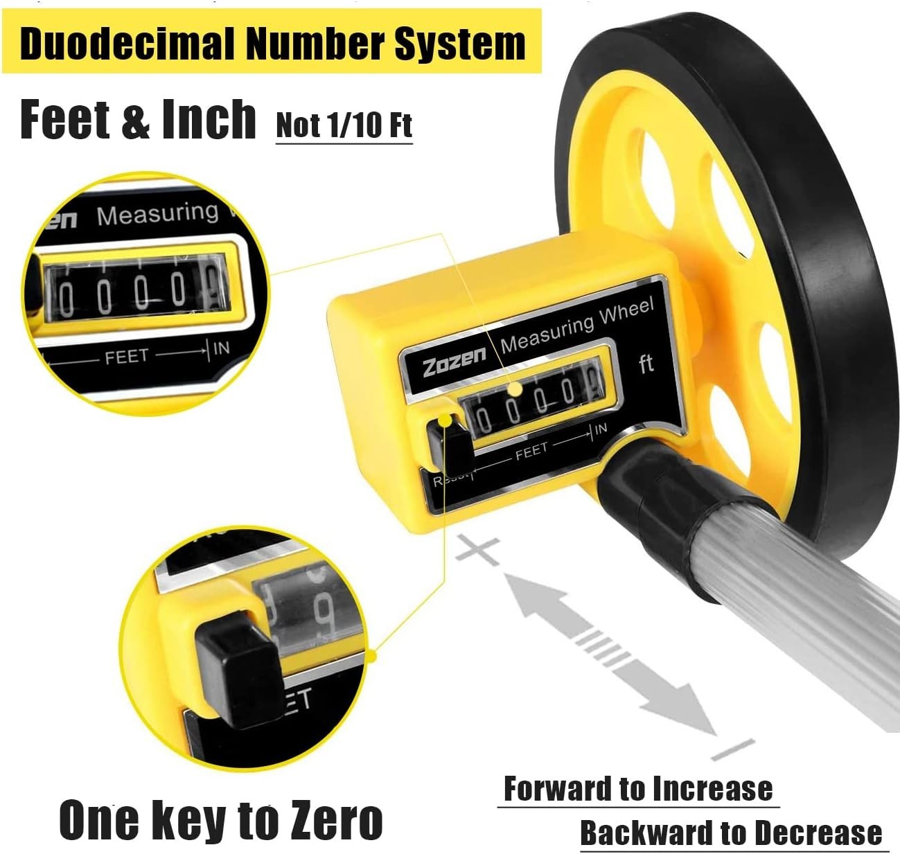 Professional 40in Measuring Wheel - Portable 4in Design