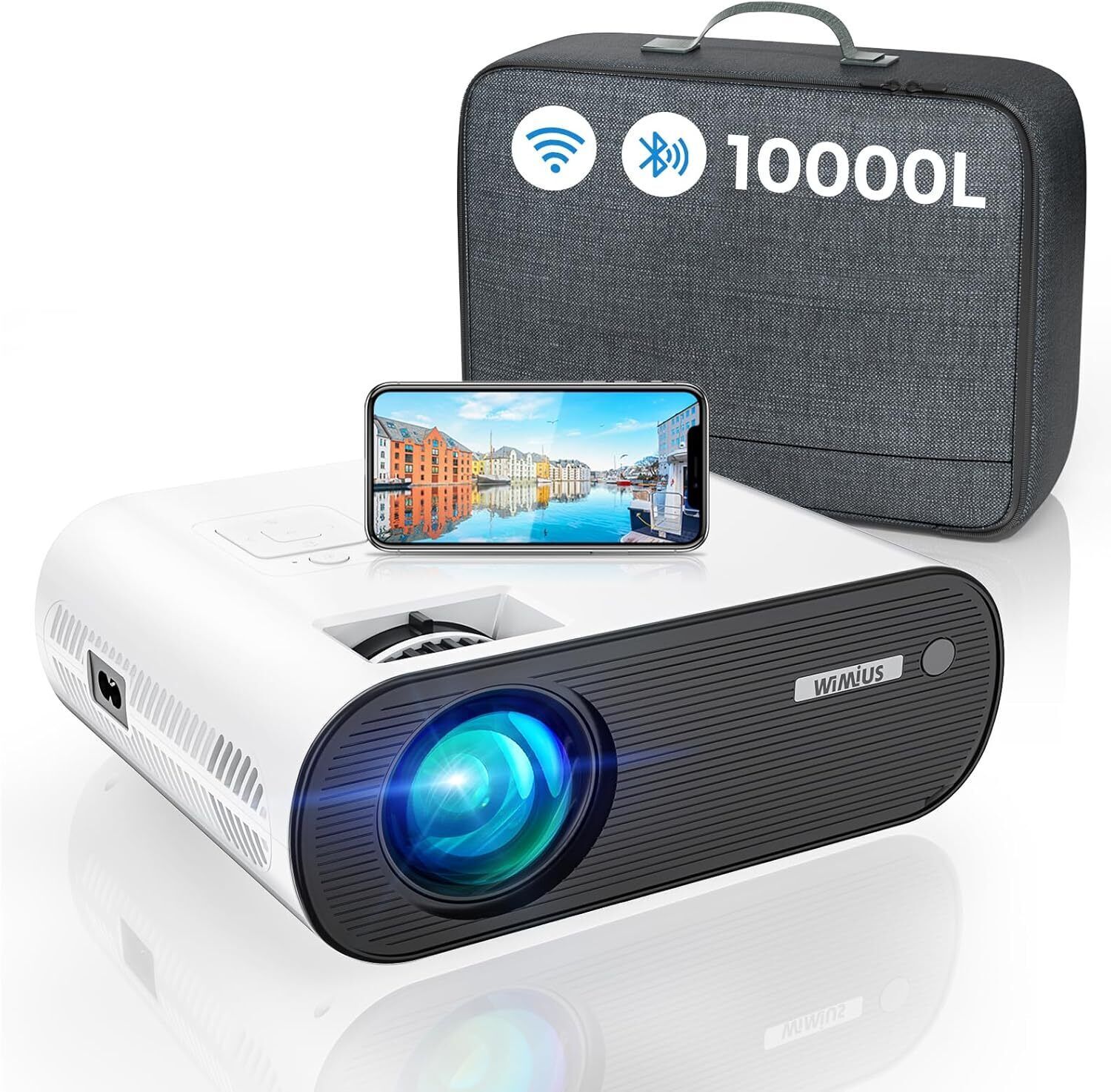 15000 Lumen WiFi Bluetooth LED Video Beamer Full HD 1080P Heimkino Beamer 250"