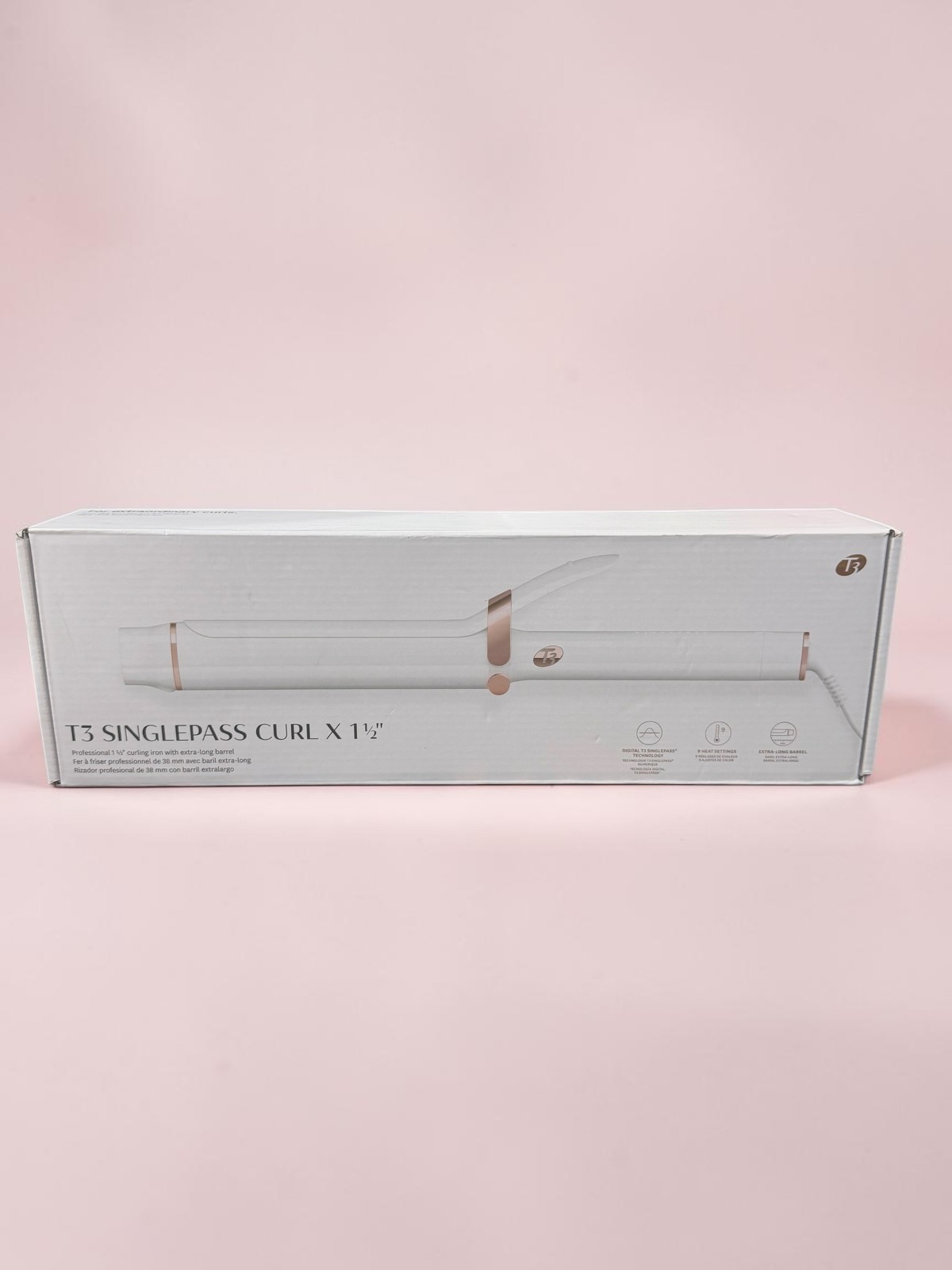 T3 SinglePass Curl X 1.5" Professional Curling Iron Extra Long Barrel