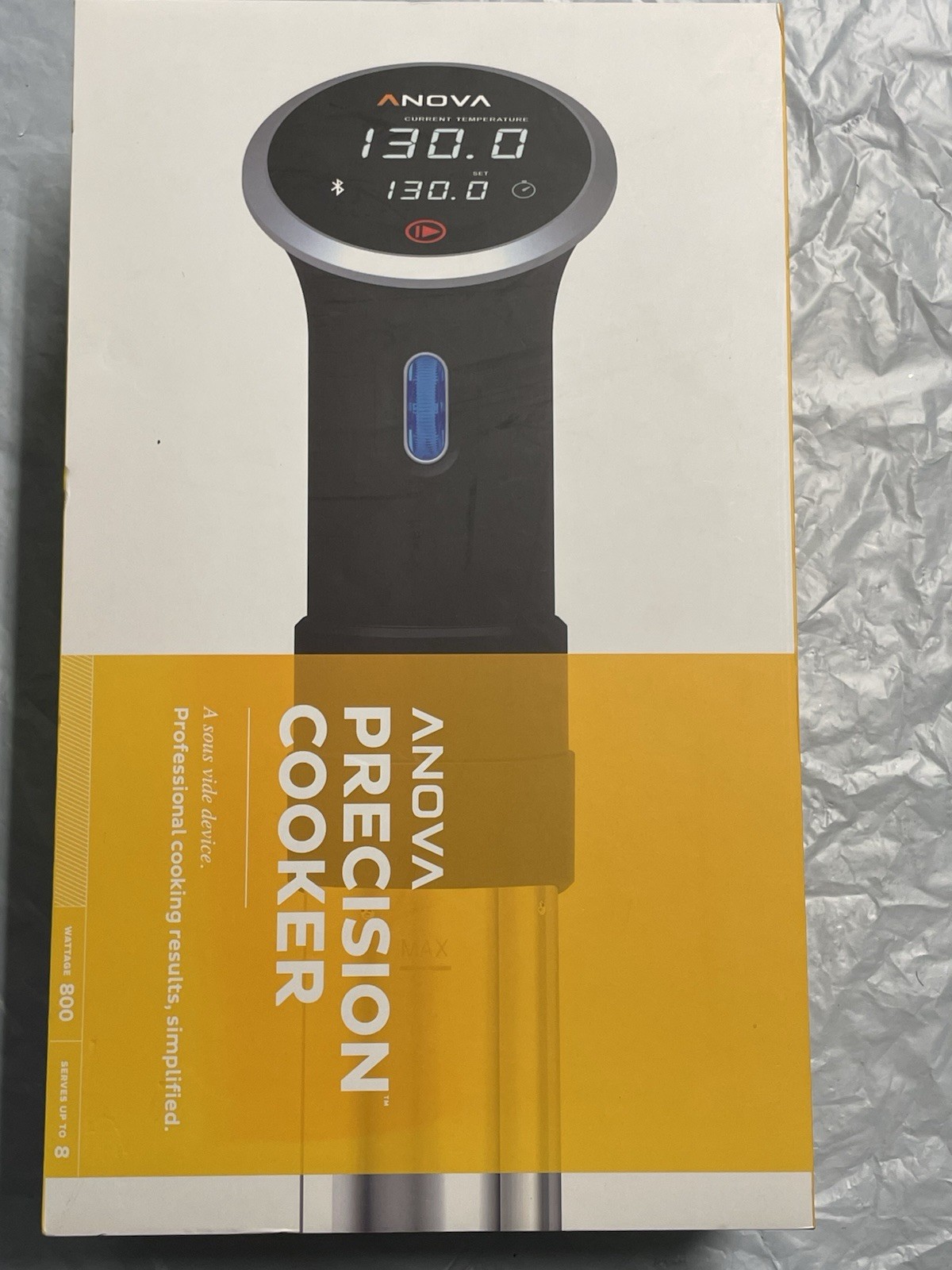 Anova Precision Cooker Sous Vide Cooker 800W 120V Black/Silver Stainless New
