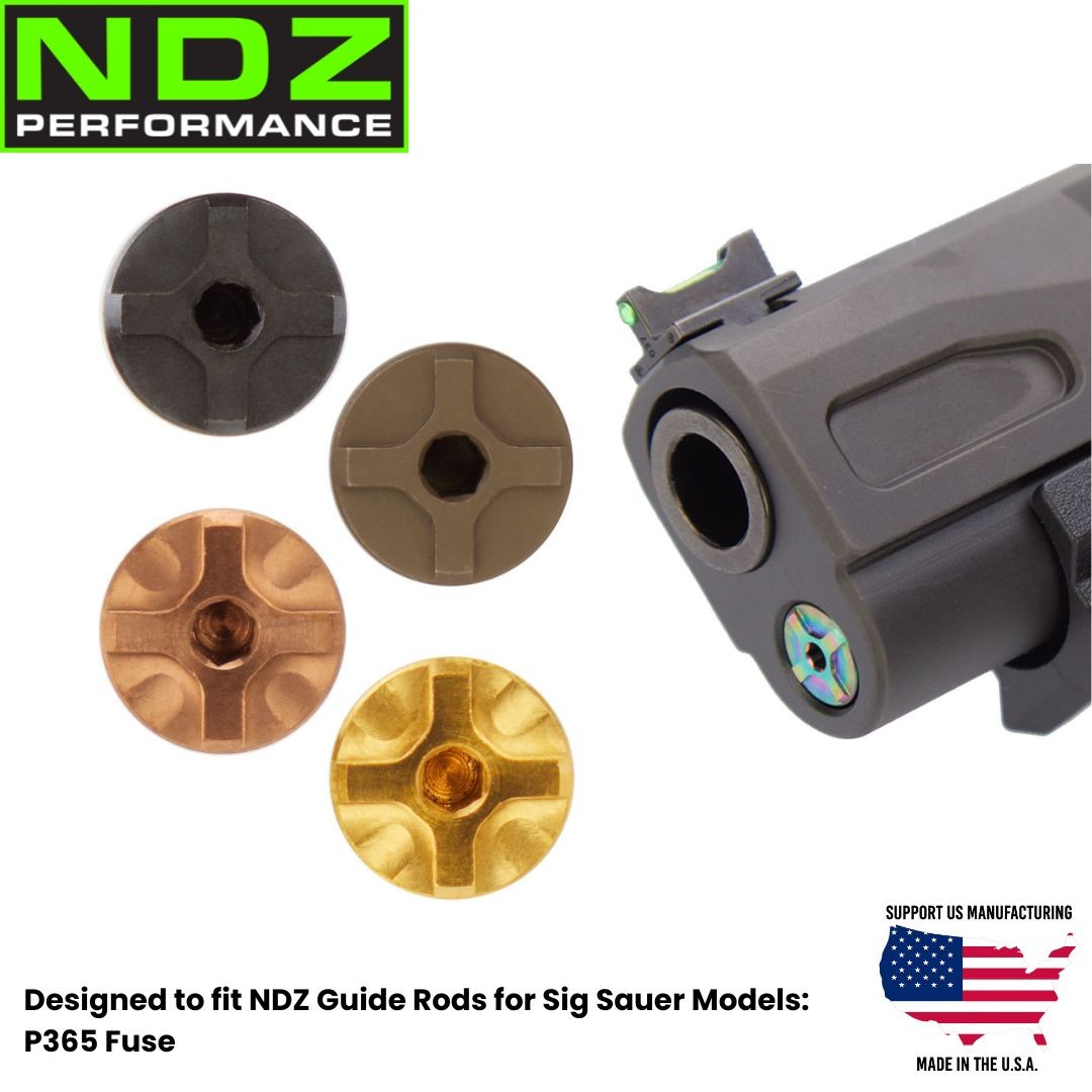 NDZ Sig P365 Fuse Heavyweight Guide Rod Screw Stainless Steel Custom Finish