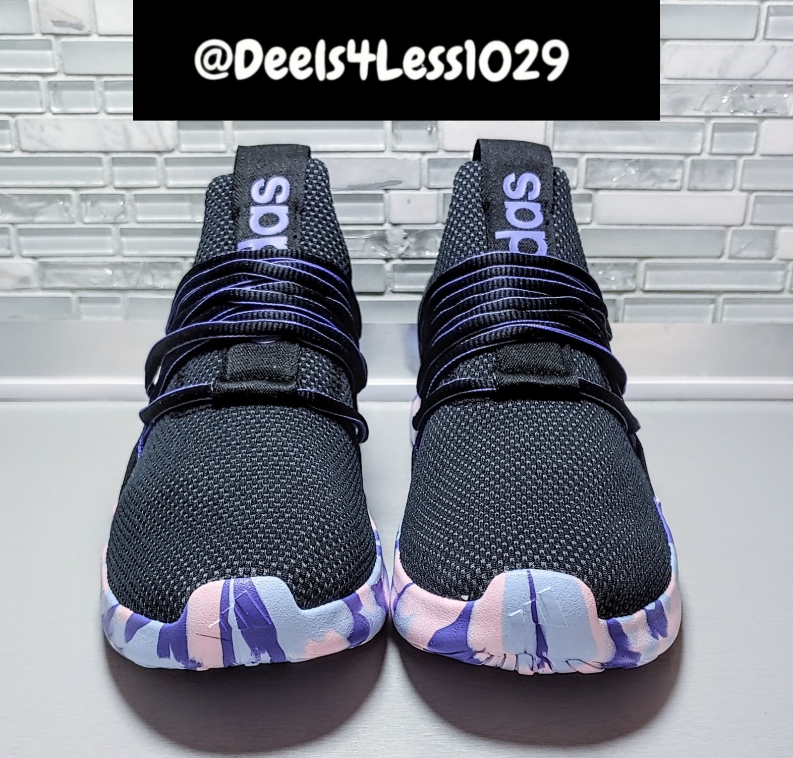 Adidas Lite Racer Adapt 7 Running Womens Size 7/Kids 6 Black Purple Pink IH7850
