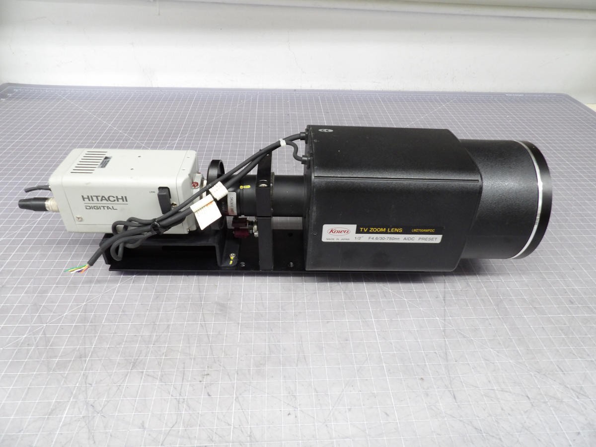 KOWA / HITACHI LMZ750AMPDC, KP-D590U TV ZOOM LENS 30-750MM F4.6, W/CCD COLOR CAM
