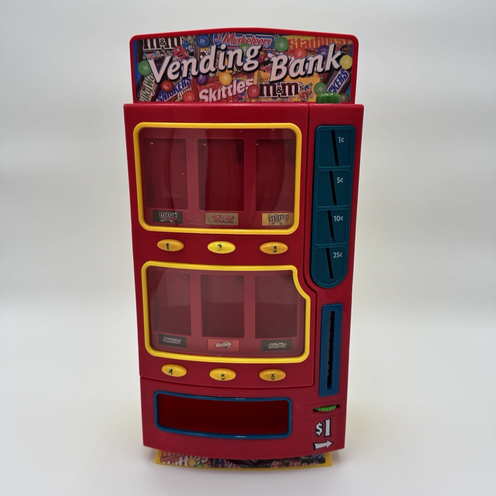 Vintage 2004 M&M Mars CDI Vending Bank Toy Fun Size Candy Dispenser 14"
