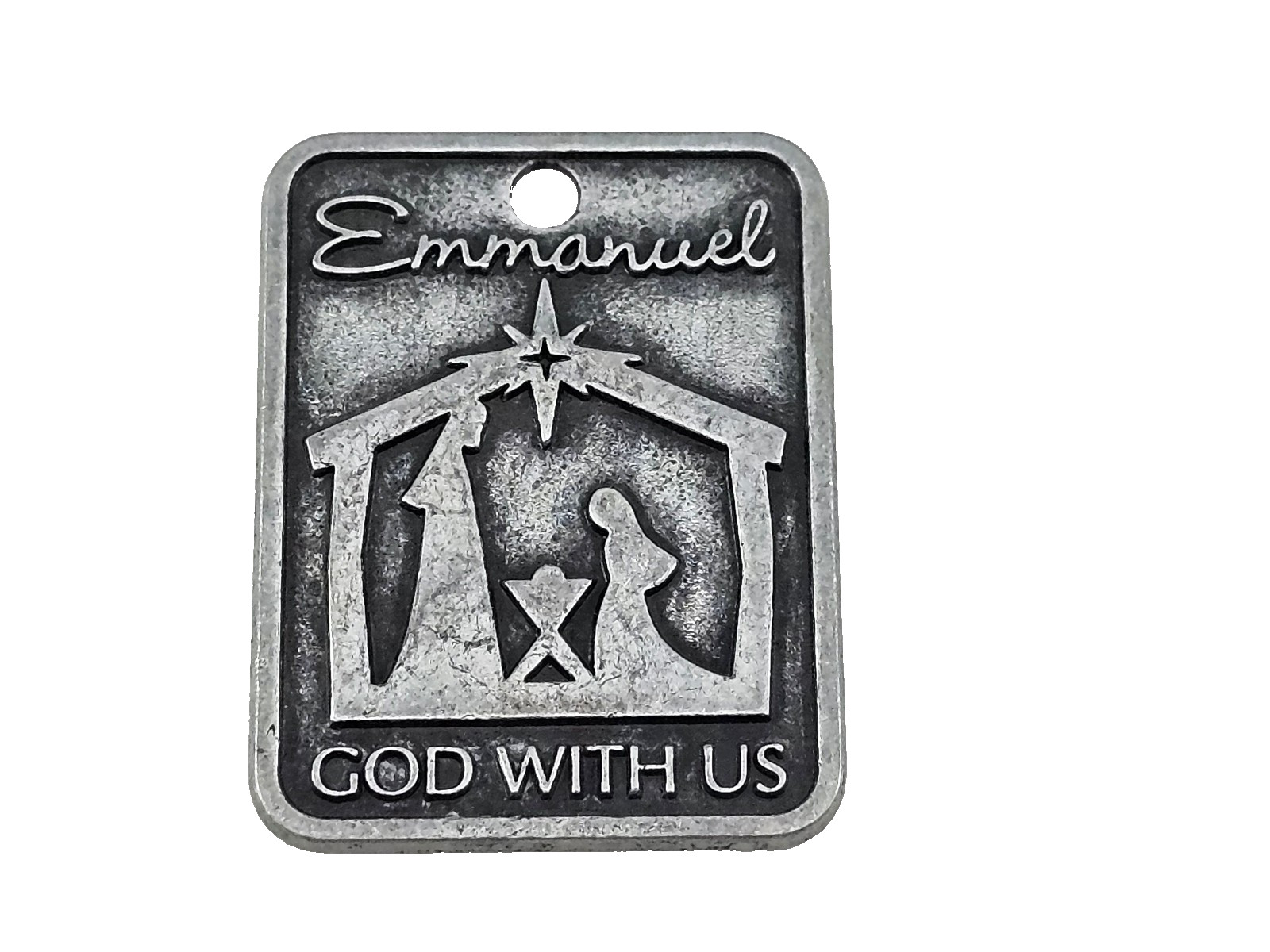 Lot of 10 Emmanuel GOD WITH US Pewter Pocket Medallion Christmas 1-1/2 Gift