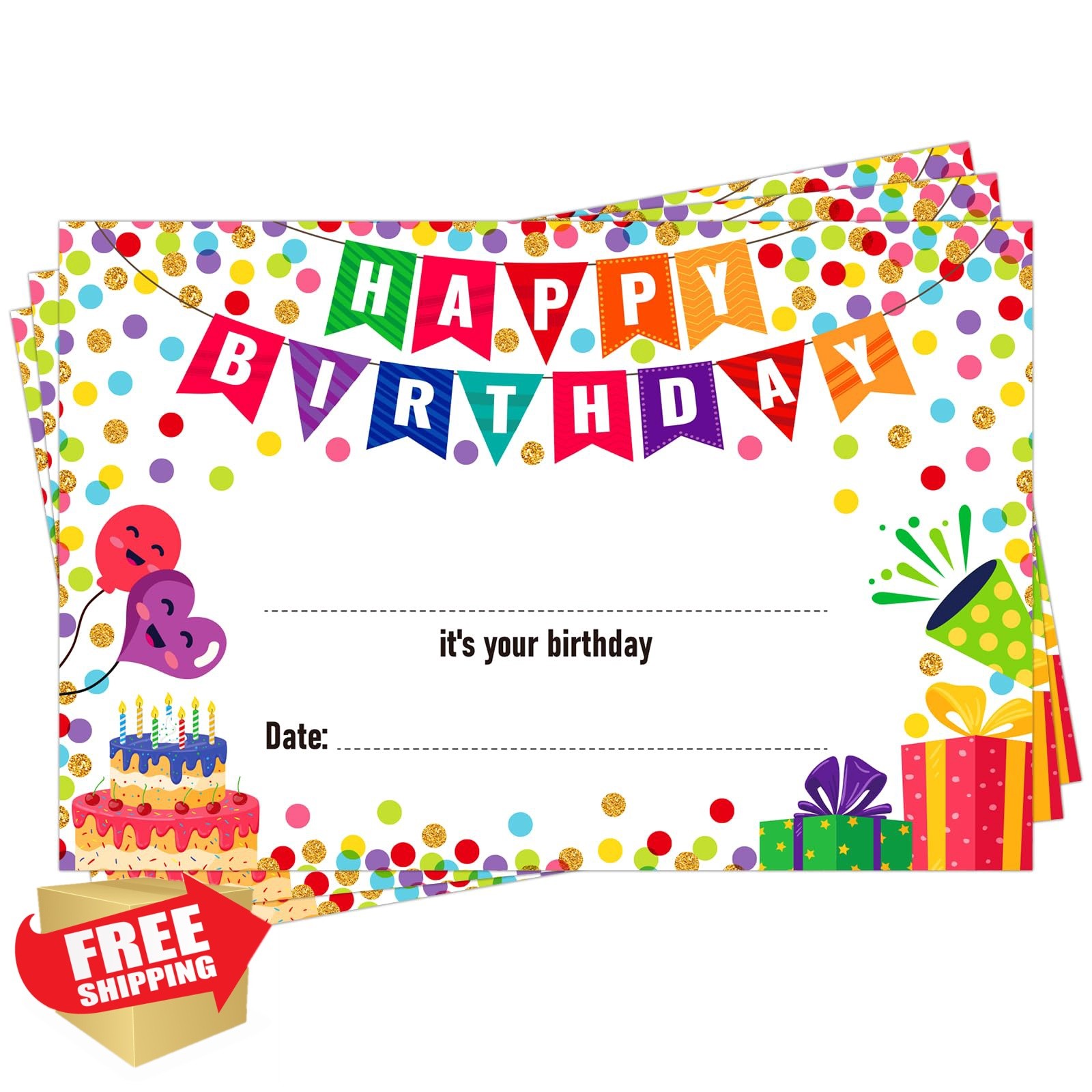 FaCraft 36 Happy Birthday Certificates Kids Classroom