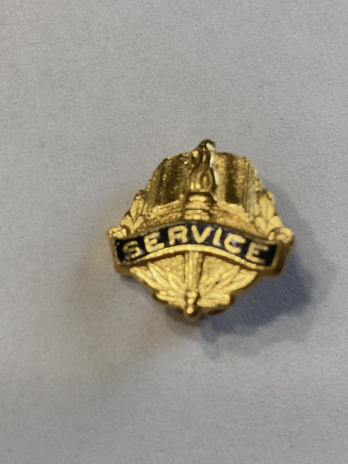 Vintage School Service Award Gold Tone Pin