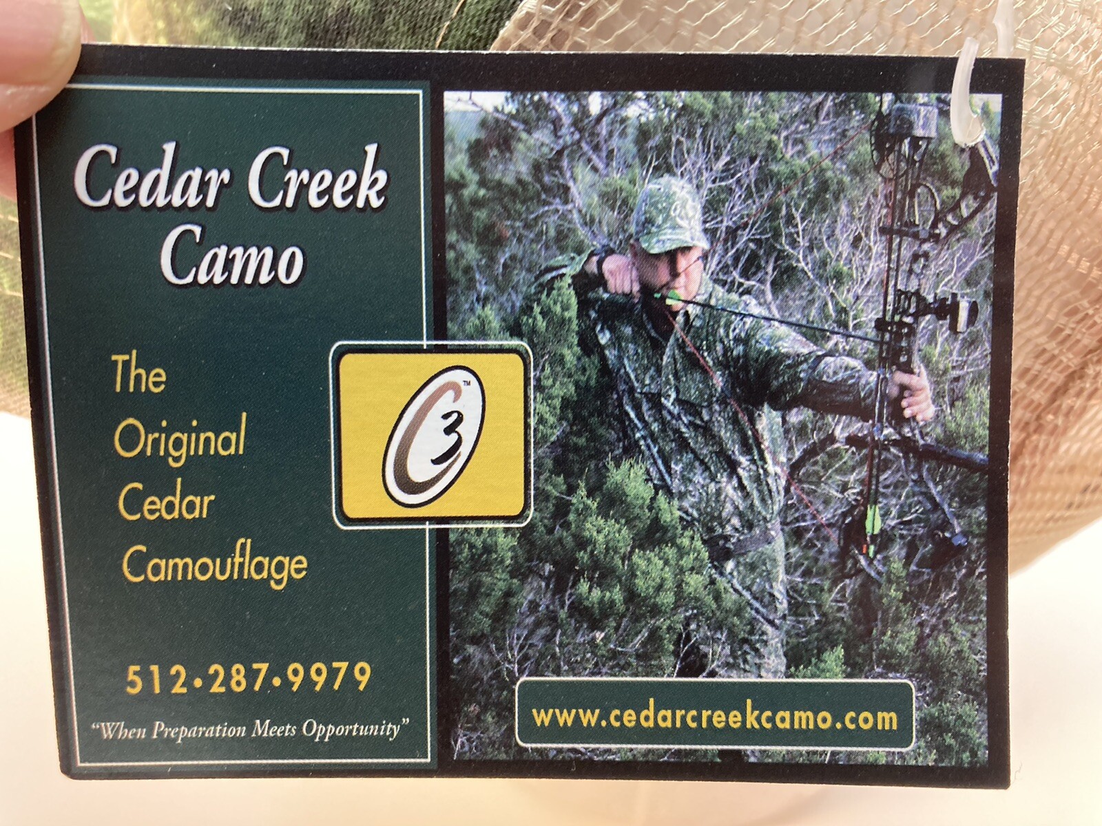 Cedar Creek Camo Hunting Cap Hat Mesh Adjustable NWT Cedar Camo Camouflage