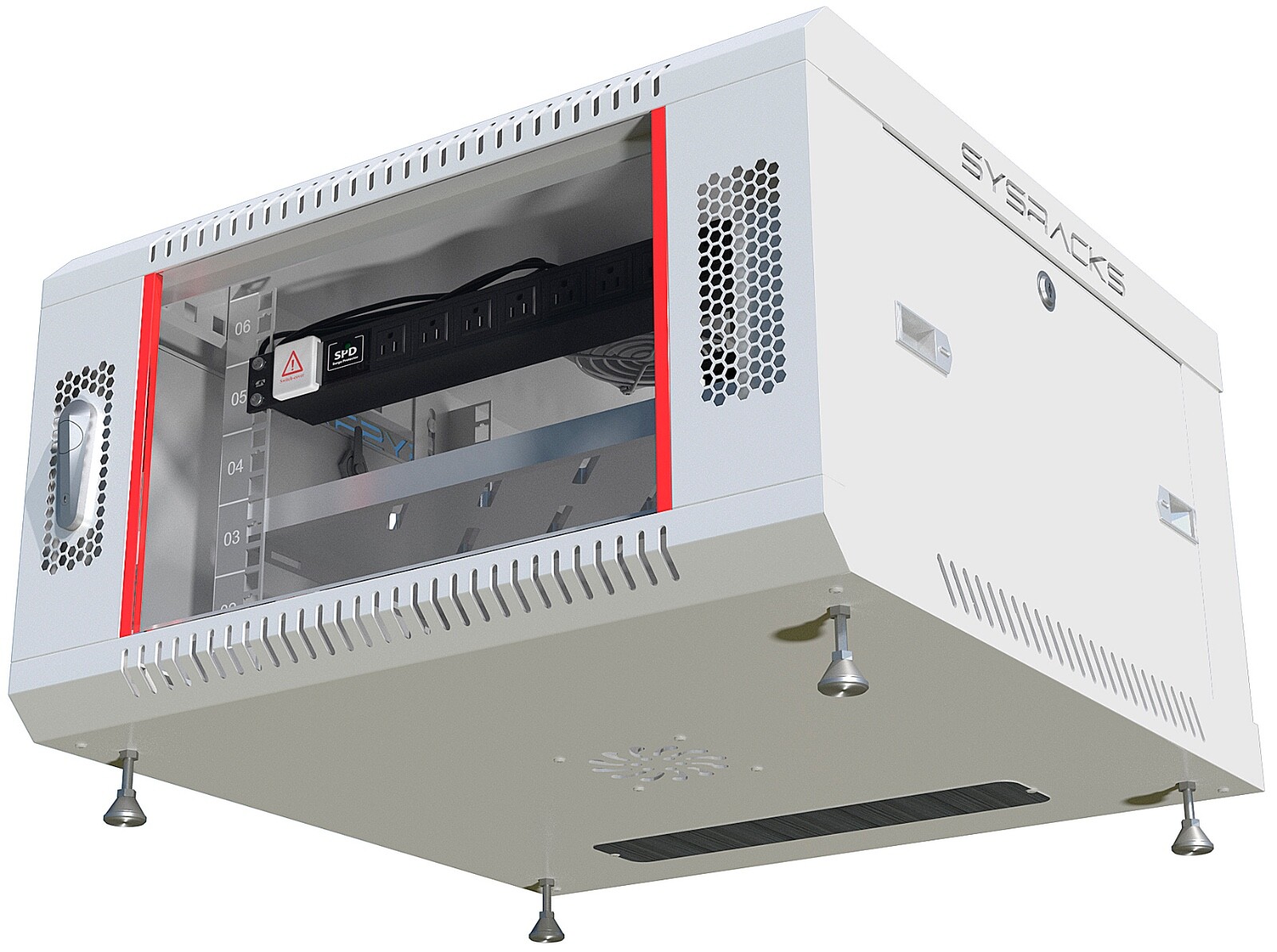 6U Sysracks Wall Mount IT Data Network Server Rack Cabinet Enclosure 24" Depth